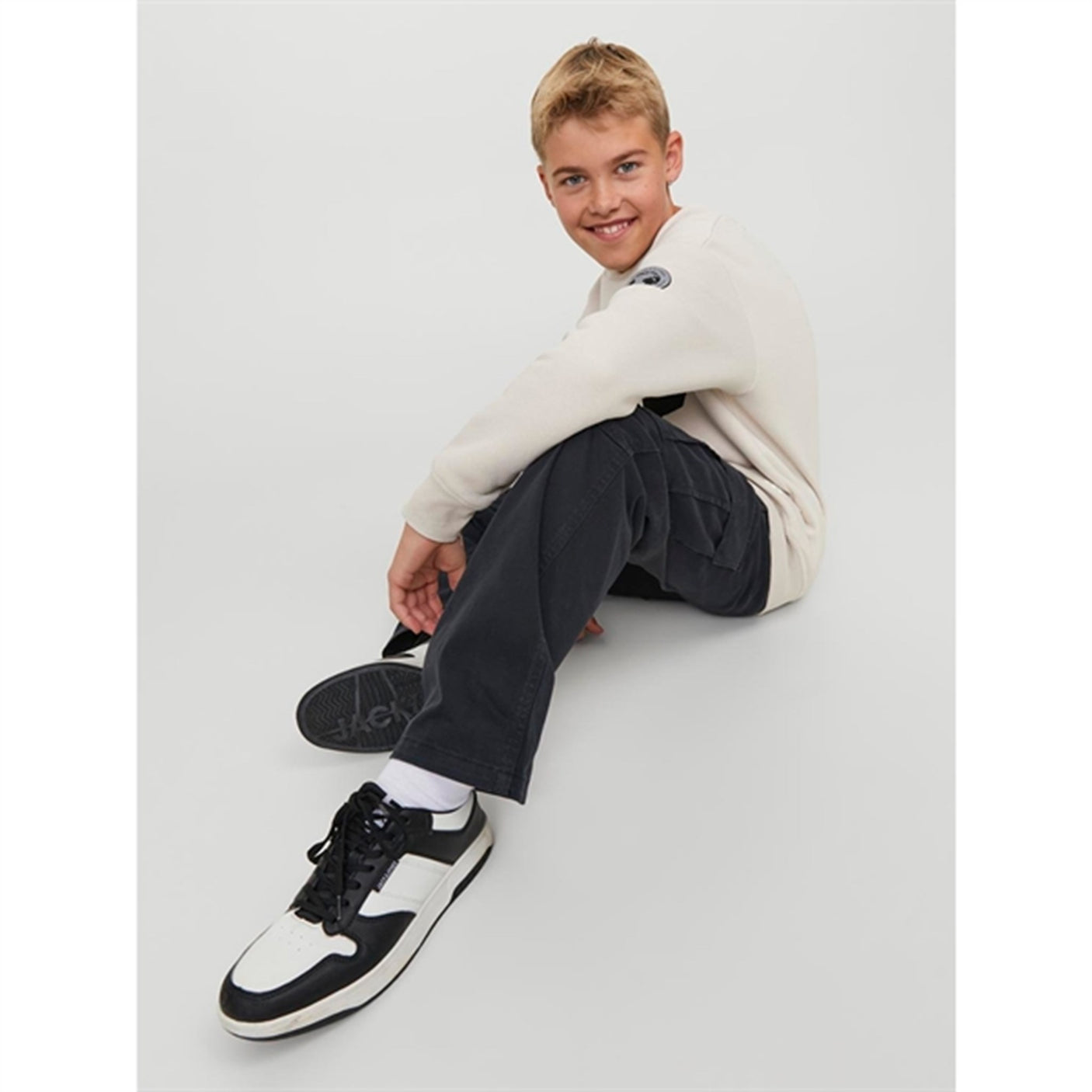 Jack & Jones Junior Black Kane Harlow Cargo Pants Noos