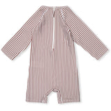 MINI A TURE Goldie Printed UV50 Swim Suit Acorn Brown Stripes