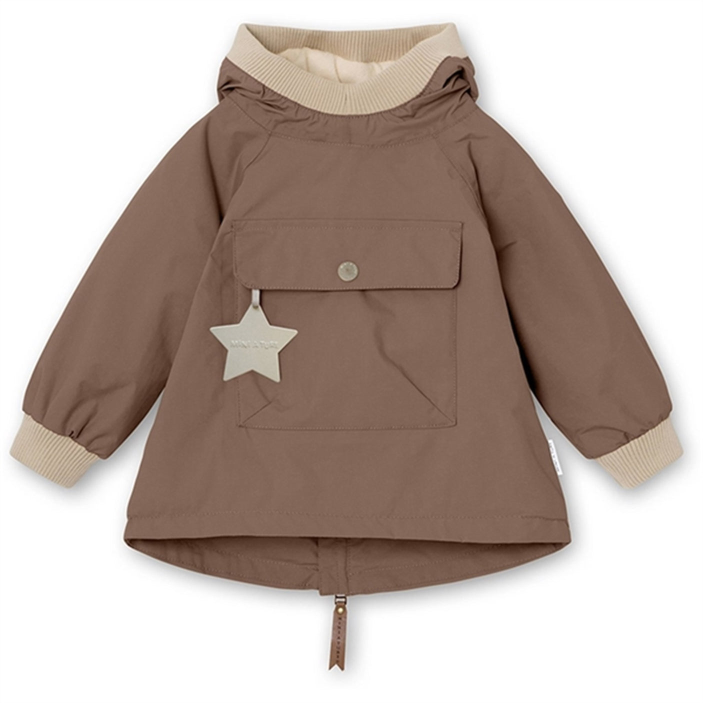 MINI A TURE Baby Vito Spring Anorak w/Fleece Lining Brownie