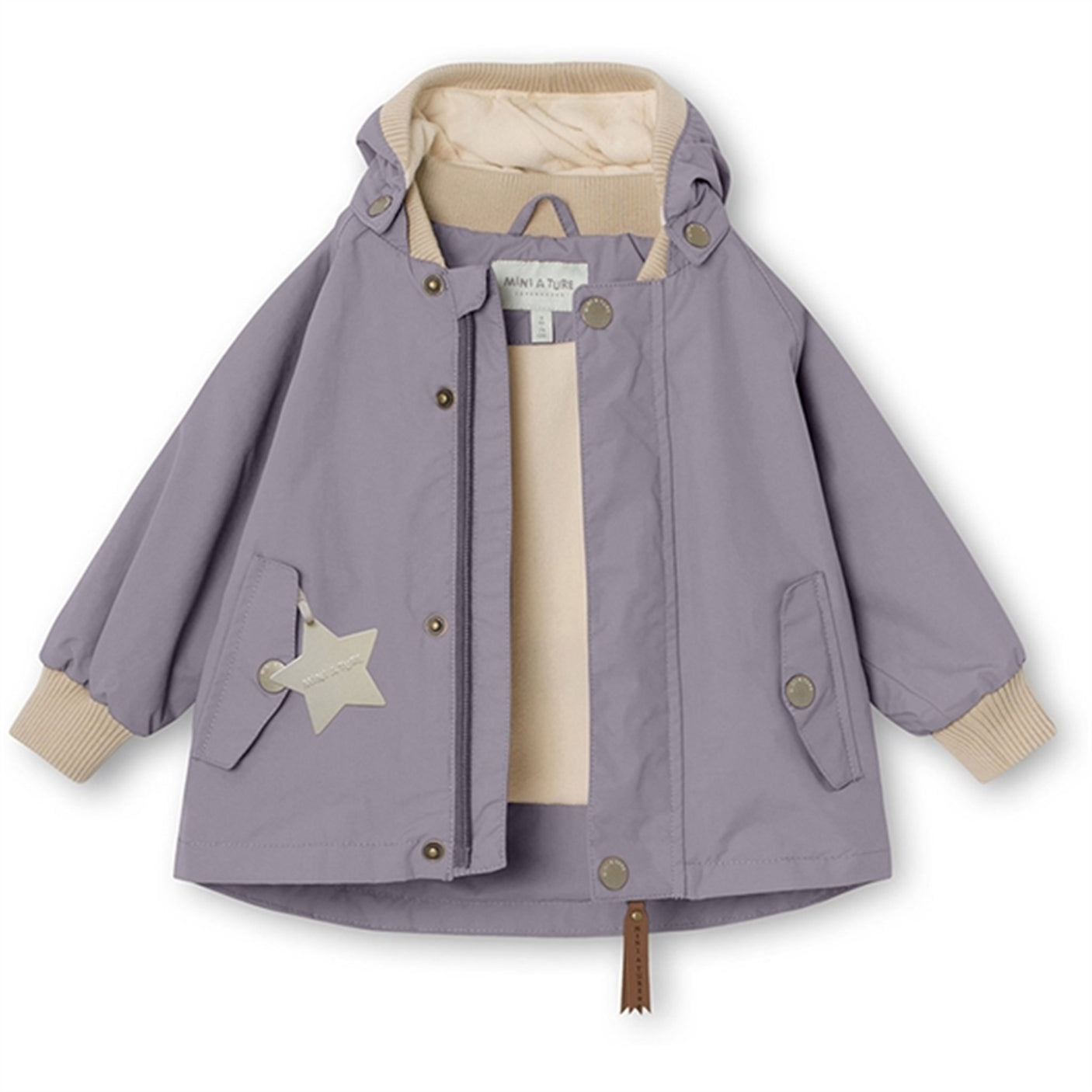 MINI A TURE Wally Spring Jacket w/Fleece Lining Minimal Lilac
