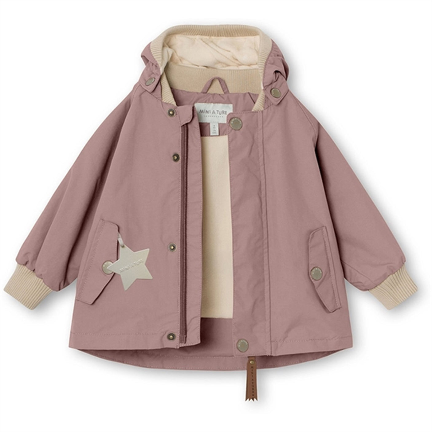 MINI A TURE Wally Spring Jacket w/Fleece Lining Pale Woodrose
