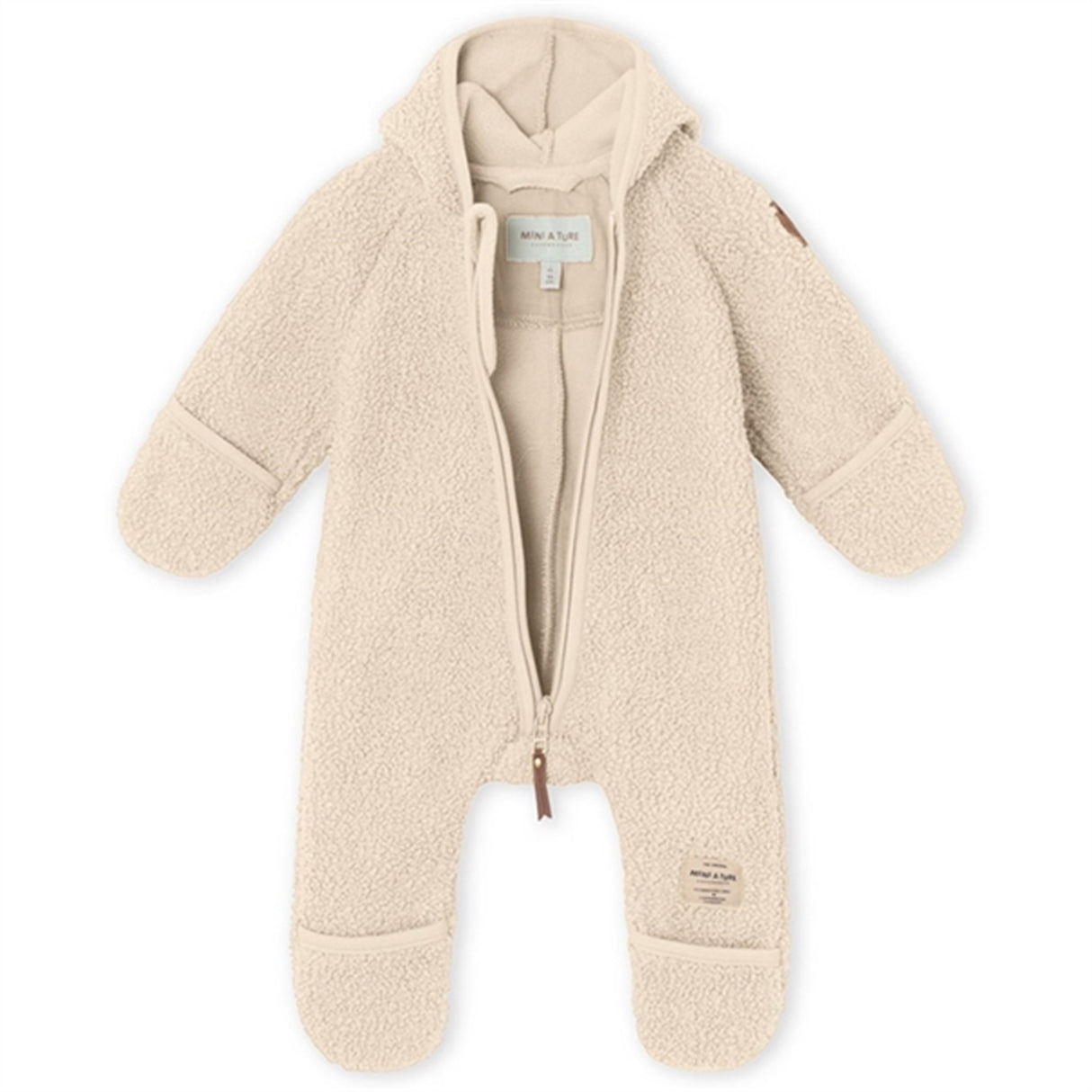 MINI A TURE Adel Teddy Fleece Jumpsuit Sand Dollar