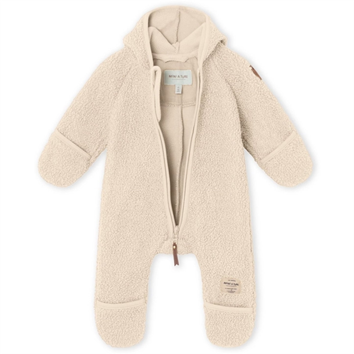 MINI A TURE Adel Teddy Fleece Jumpsuit Sand Dollar