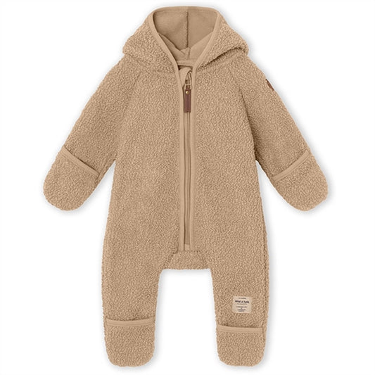 MINI A TURE Adel Teddy Fleece Jumpsuit Savannah Tan