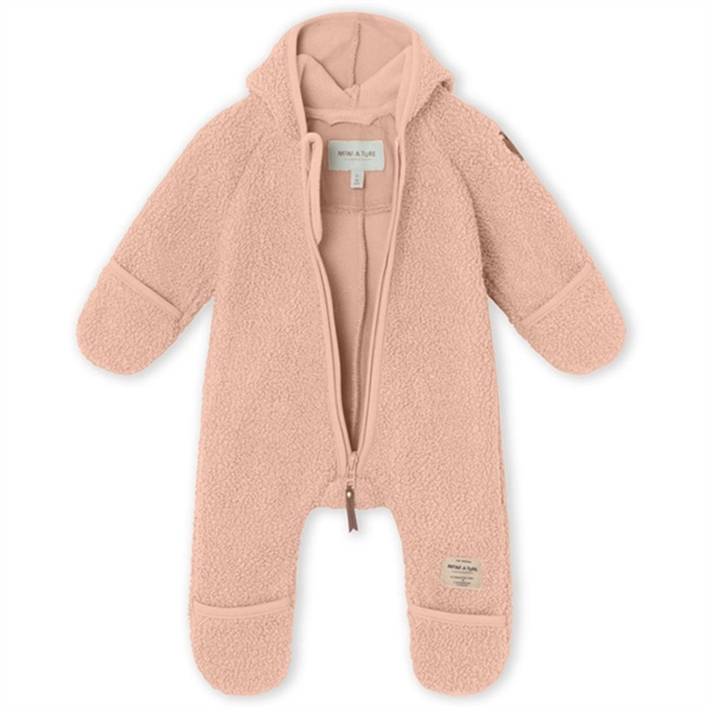 MINI A TURE Adel Teddy Fleece Jumpsuit Rose Dust