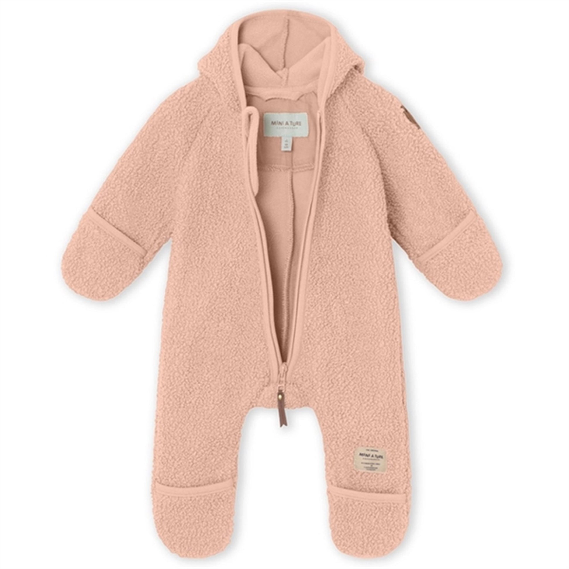 MINI A TURE Adel Teddy Fleece Jumpsuit Rose Dust