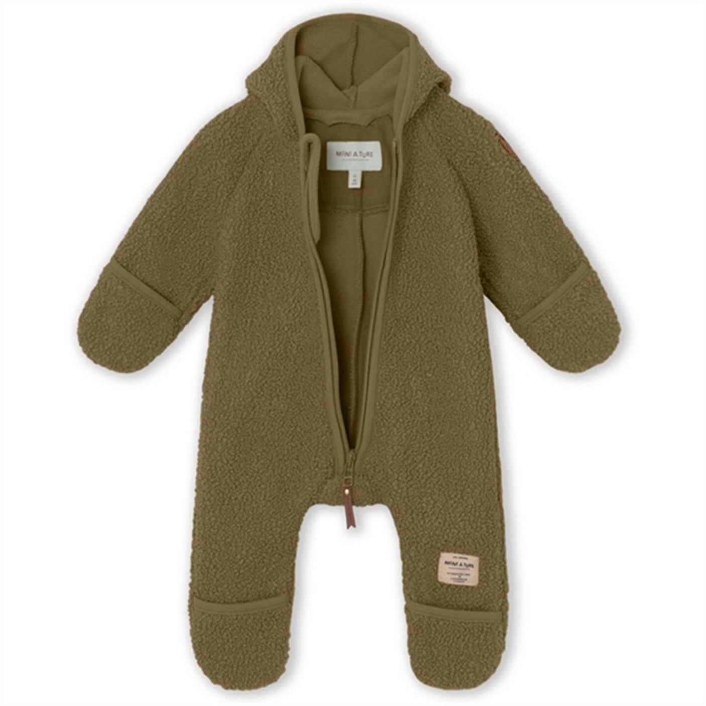 MINI A TURE Adel Teddy Fleece Jumpsuit Capers Green