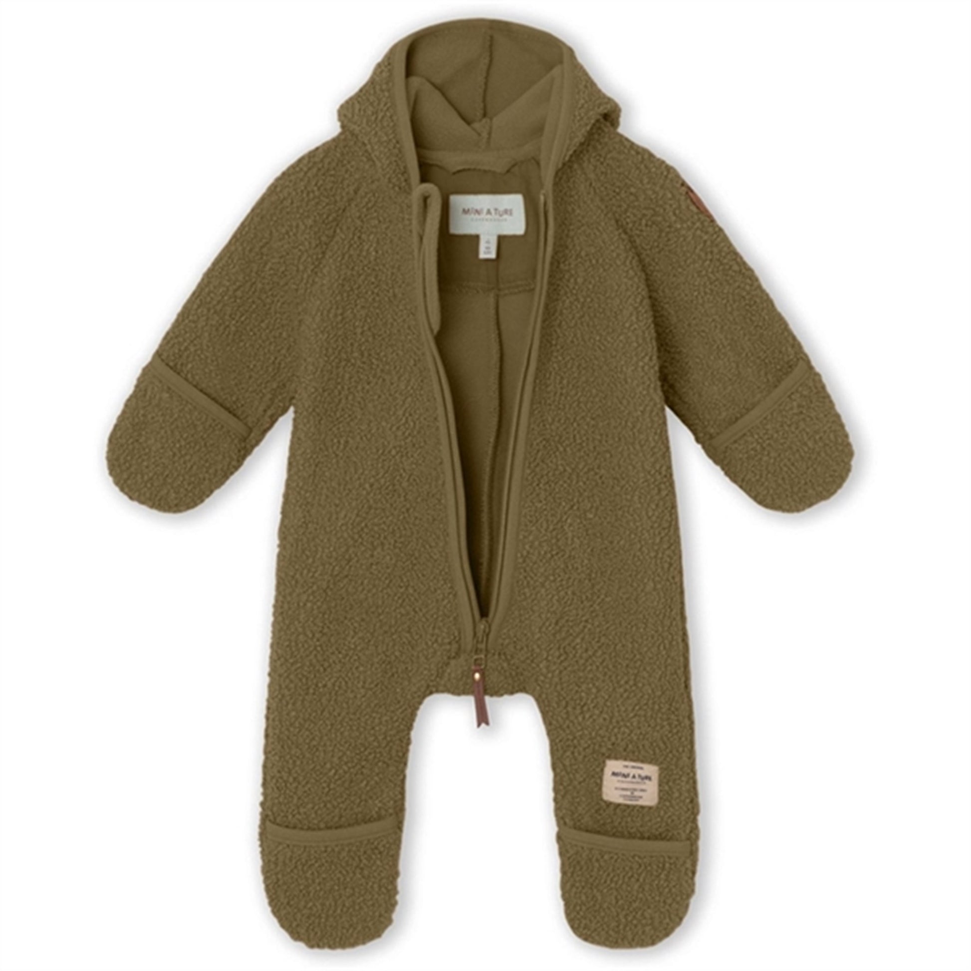 MINI A TURE Adel Teddy Fleece Jumpsuit Capers Green