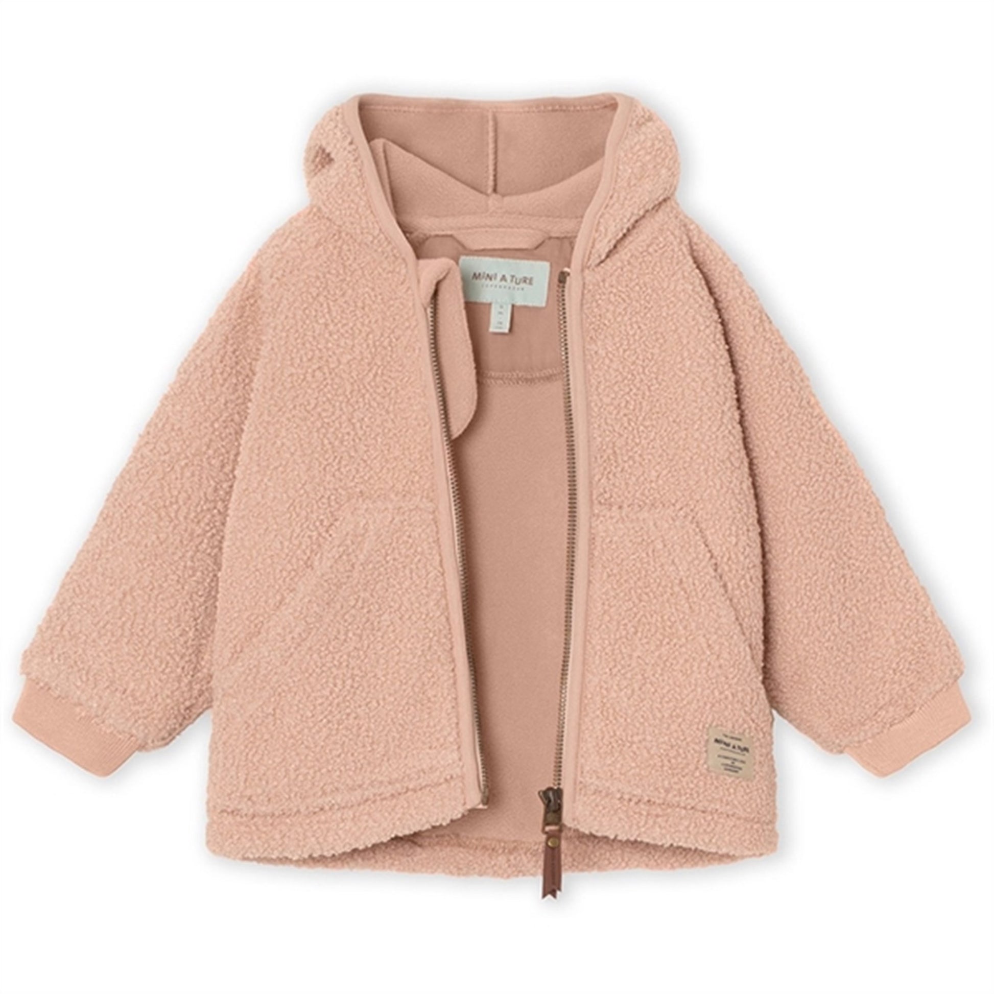 MINI A TURE Liff Teddy Fleece Jacket Rose Dust
