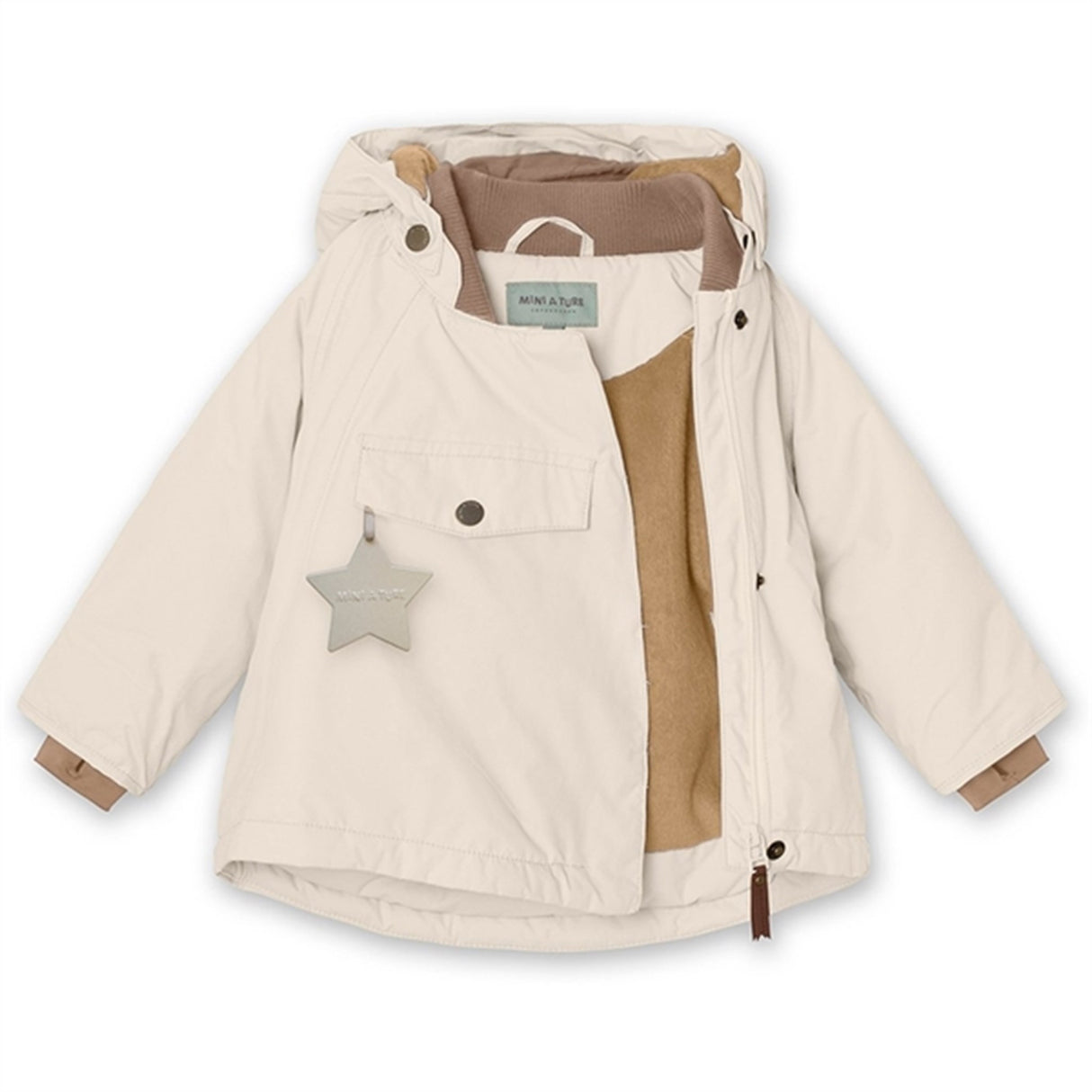 MINI A TURE Wang Fleece Winter Jacket Angora Cream