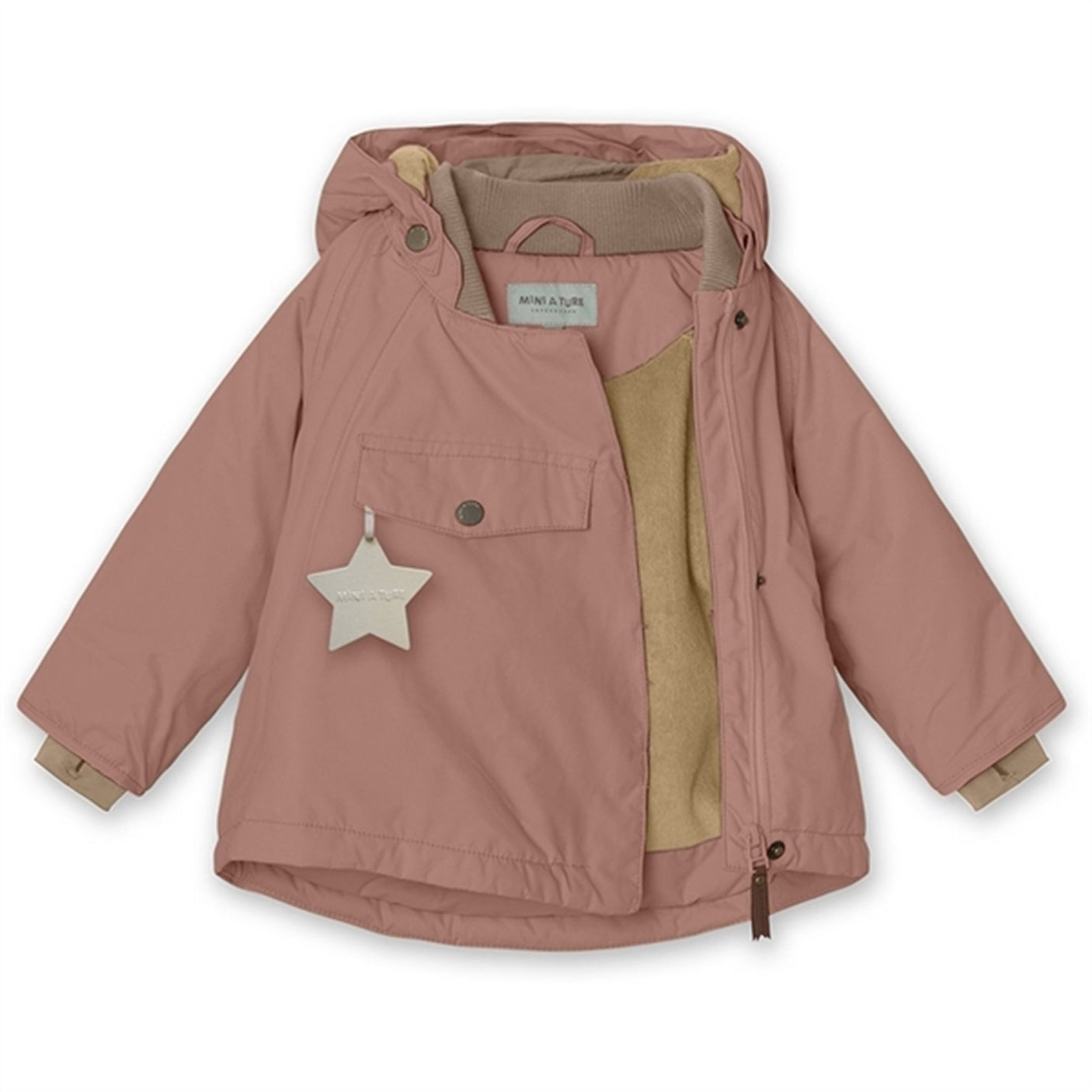 MINI A TURE Wang Fleece Winter Jacket Wood Rose