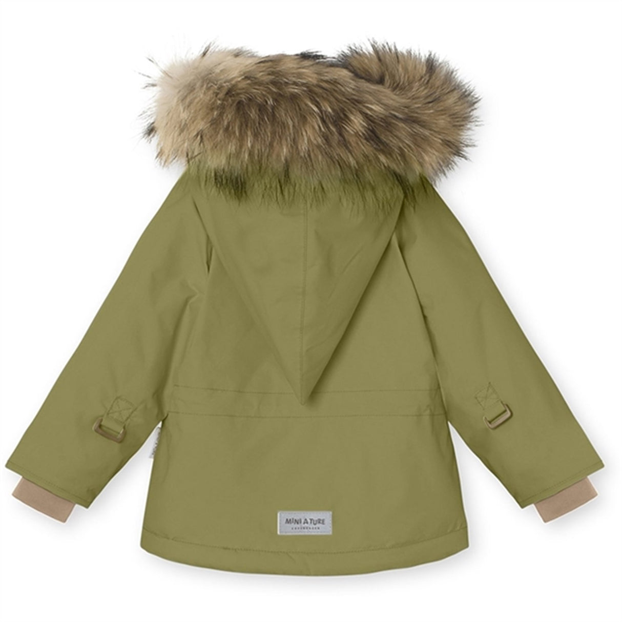 MINI A TURE Wang Fleece Fur Winter Jacket Mosstone