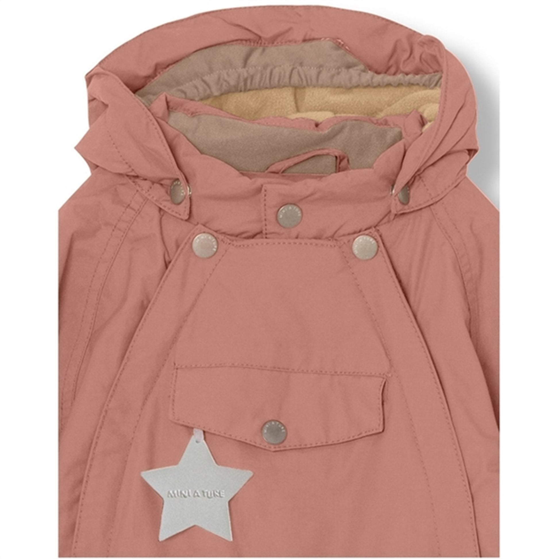 MINI A TURE Wisti Fleece Snow Suit Wood Rose