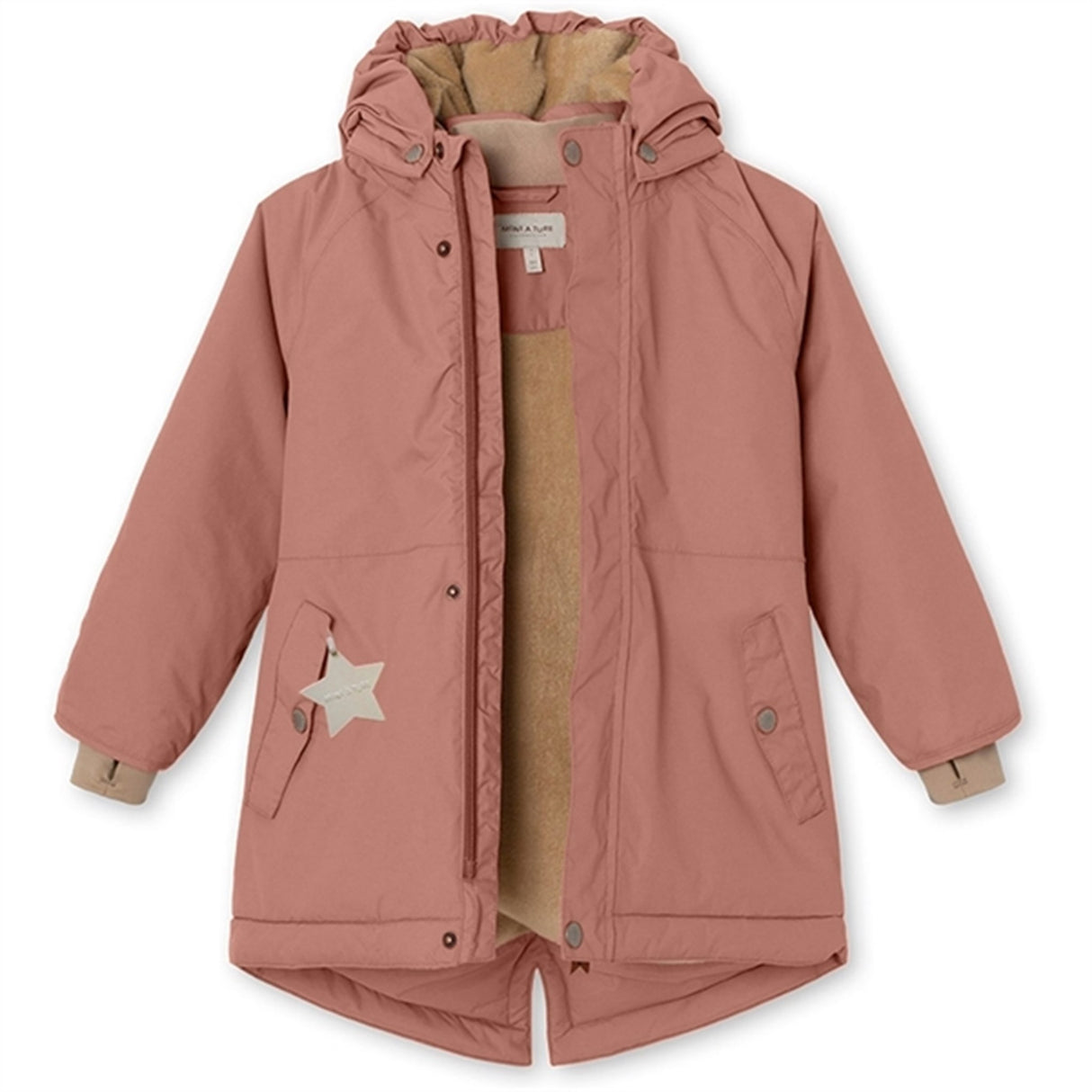 MINI A TURE Vikana Fleece Winter Jacket Wood Rose