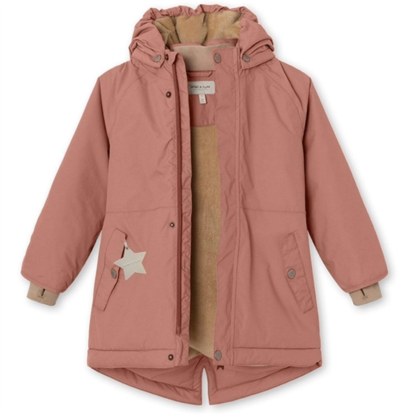 MINI A TURE Vikana Fleece Winter Jacket Wood Rose