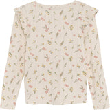 Minymo Pink Champagne Bluse AOP Pointell
