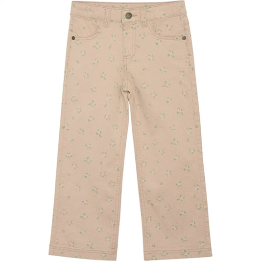 Minymo Peach Beige Bukser AOP Twill