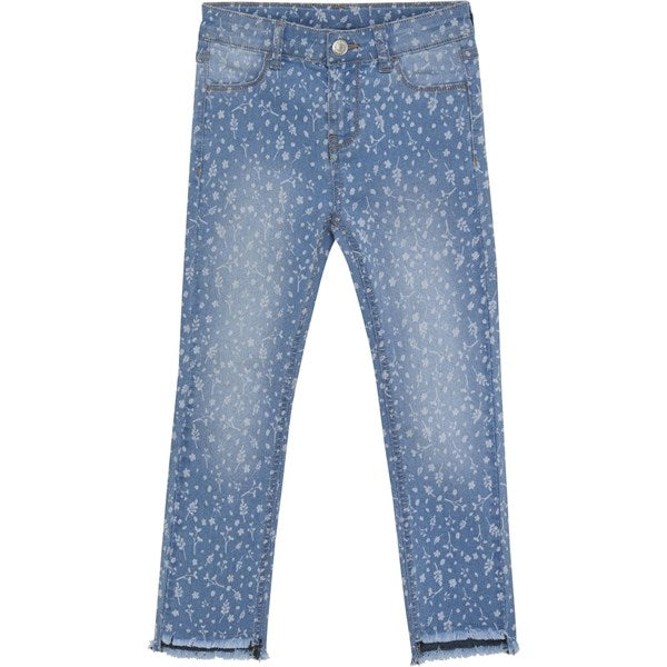 Minymo China Blue Pants AOP Denim