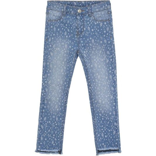 Minymo China Blue Pants AOP Denim