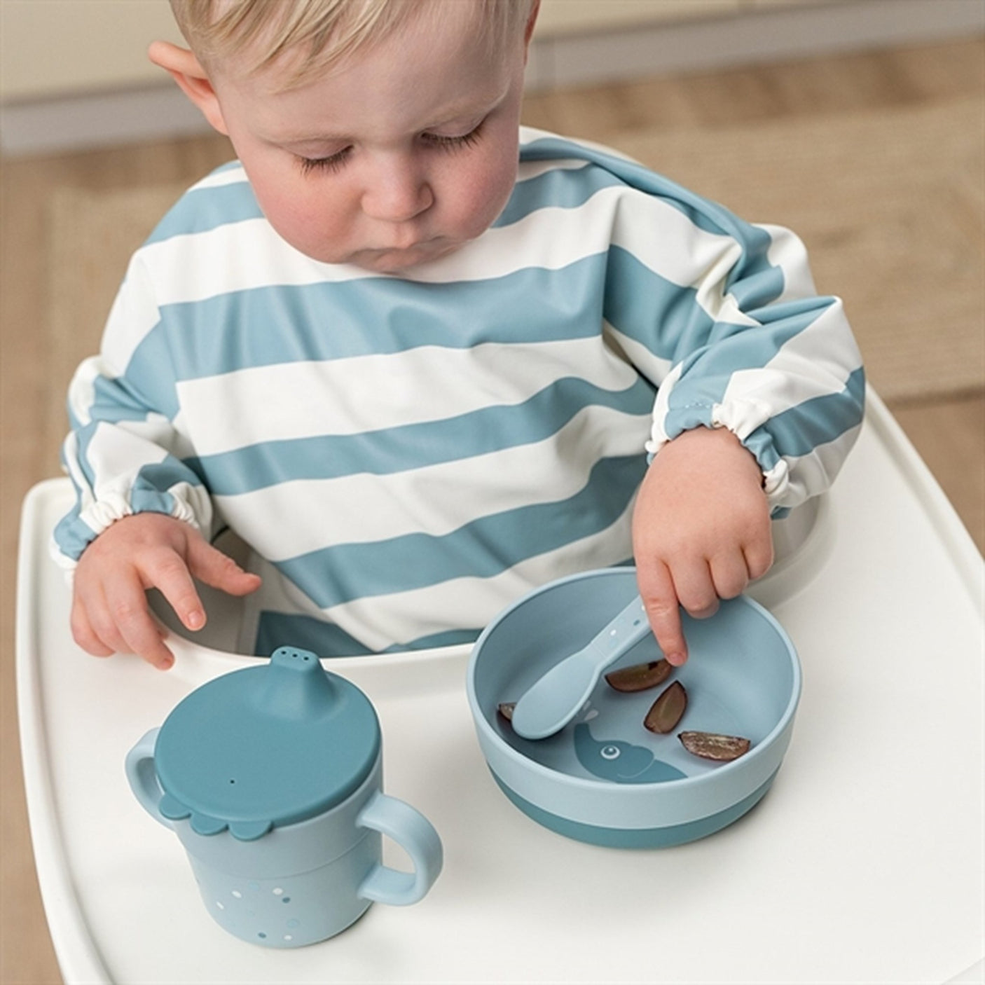 Done by Deer Foodie Cutlery Set Happy Dots Blue