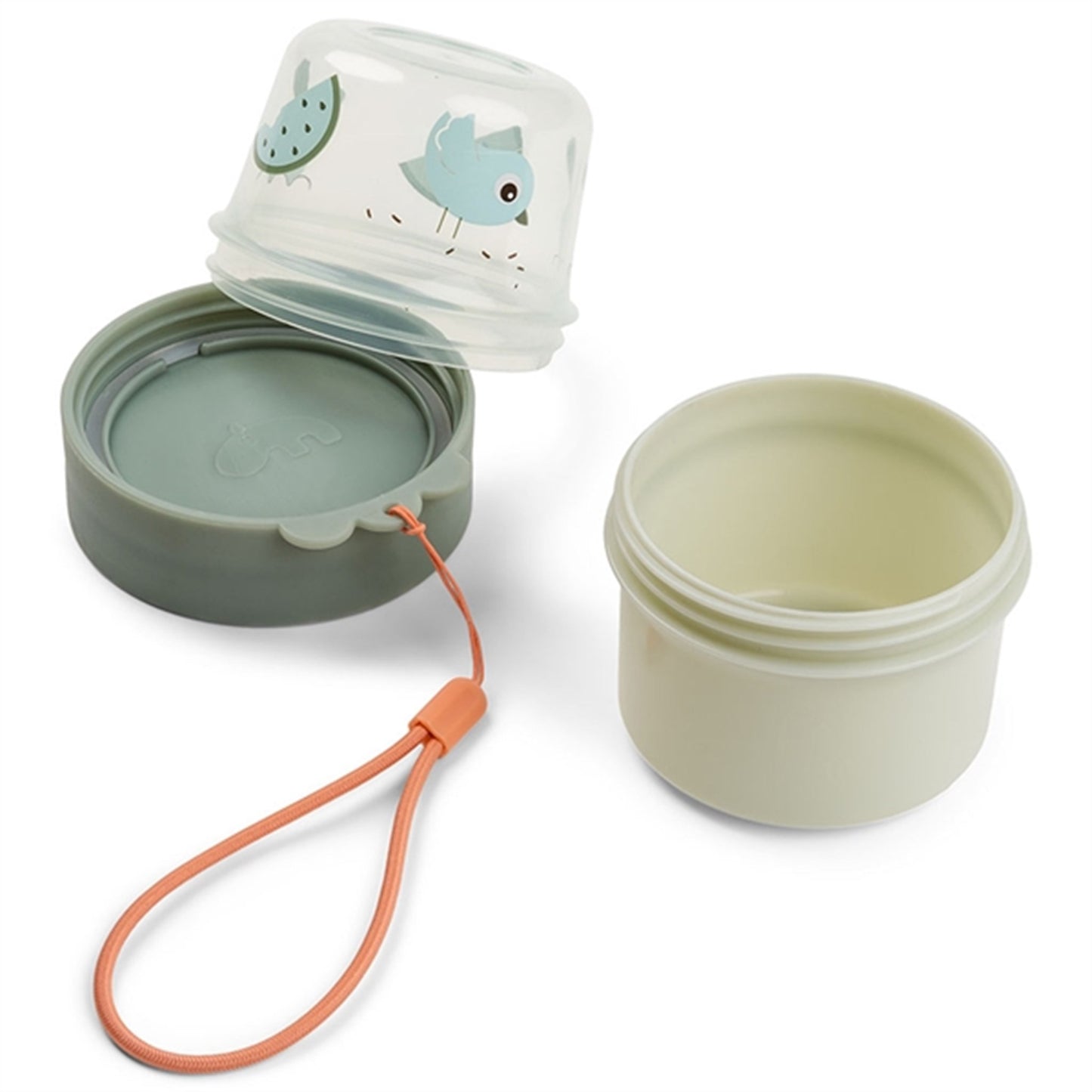 Done by Deer To Go 2-way Snack Box Birdee Green