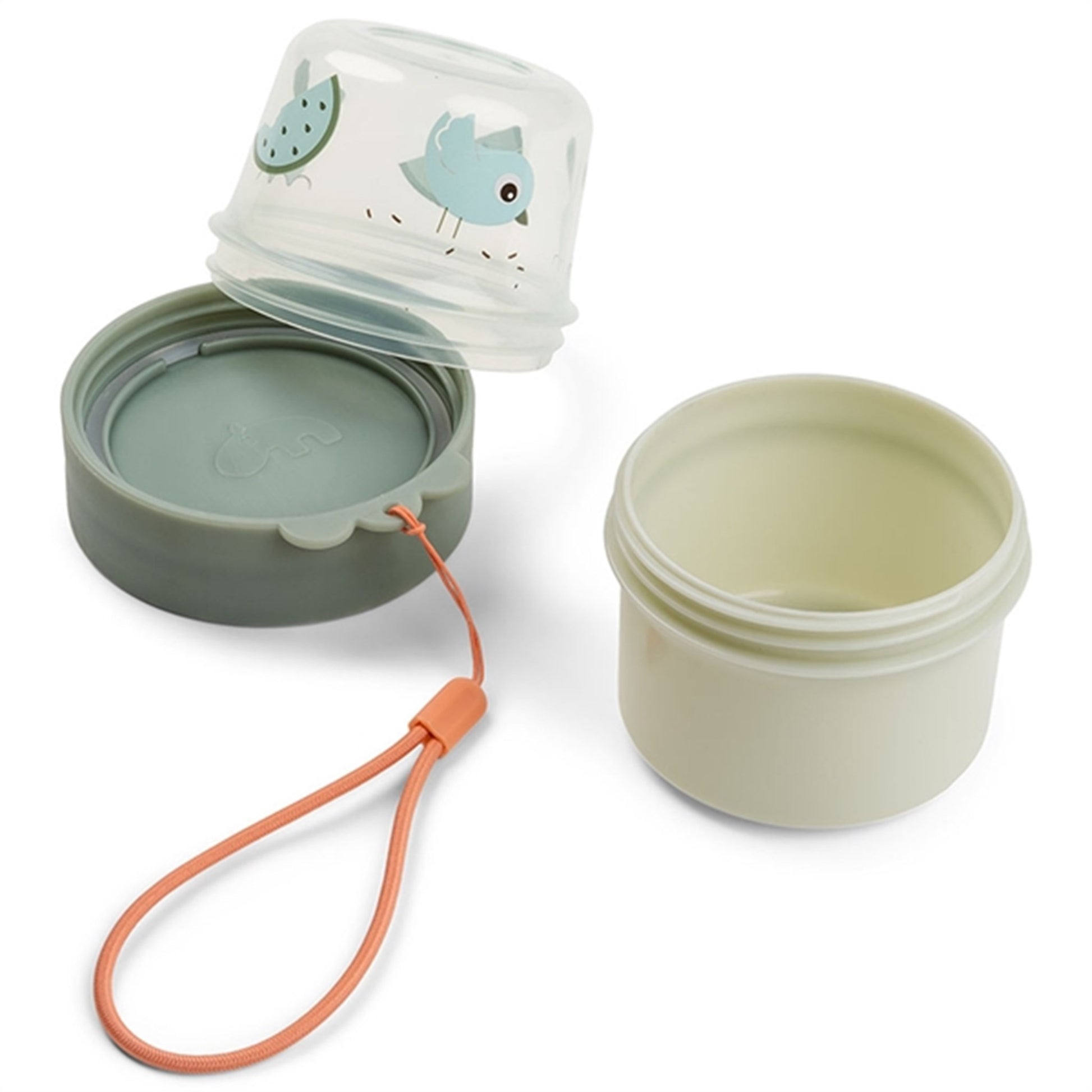 Done by Deer To Go 2-way Snack Box Birdee Green