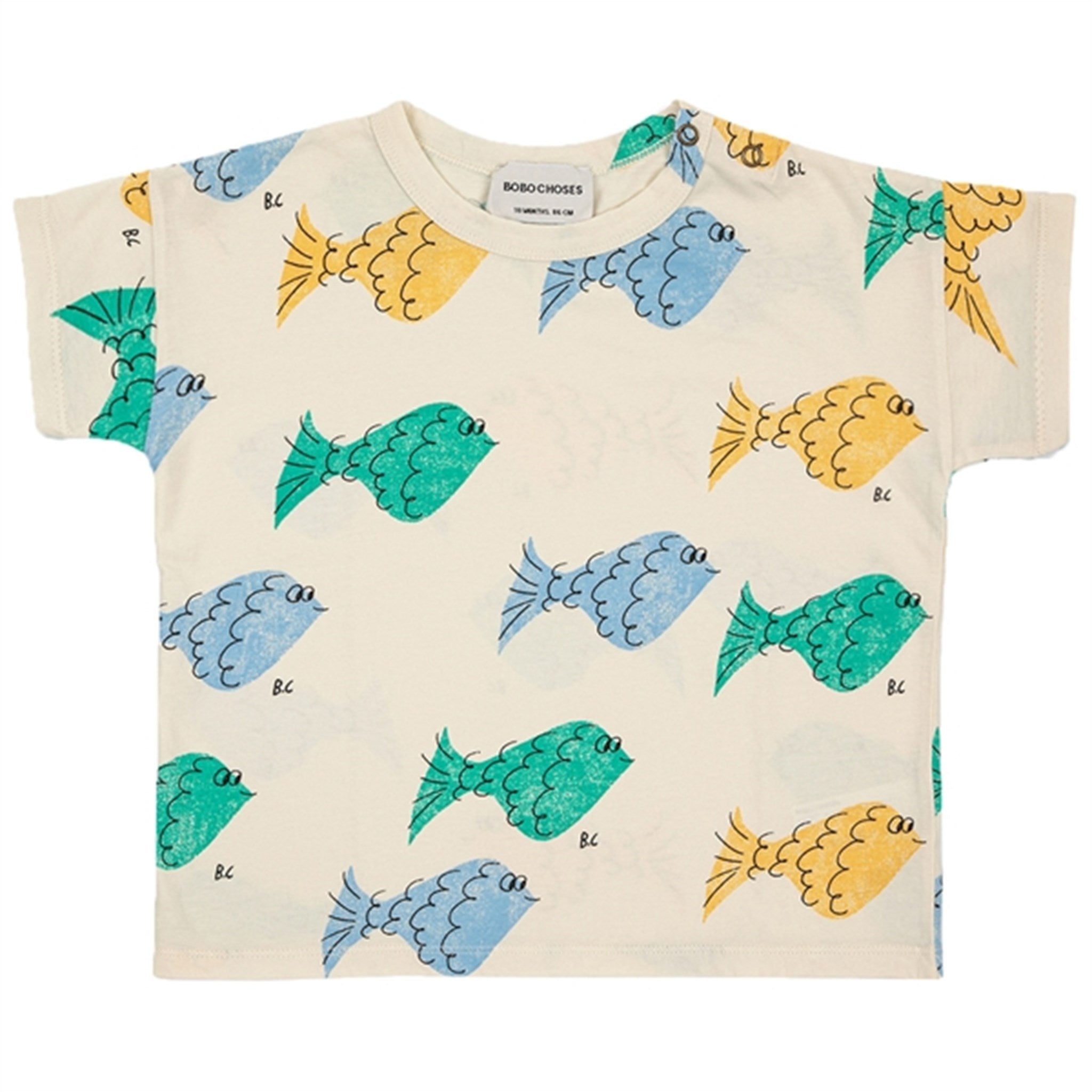 Bobo Choses White Multicolor Fish All Over T-Shirt