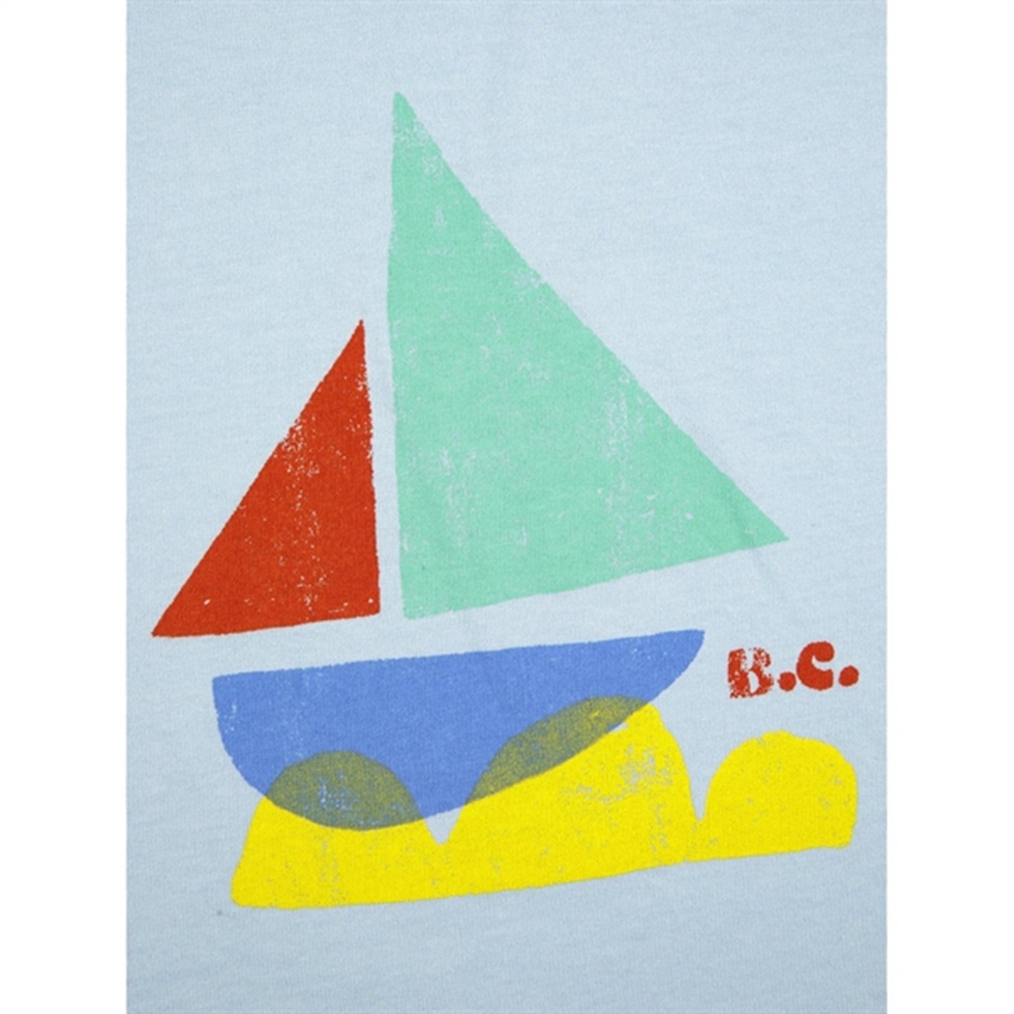 Bobo Choses Light Blue Multicor Sail Boat T-Shirt 2