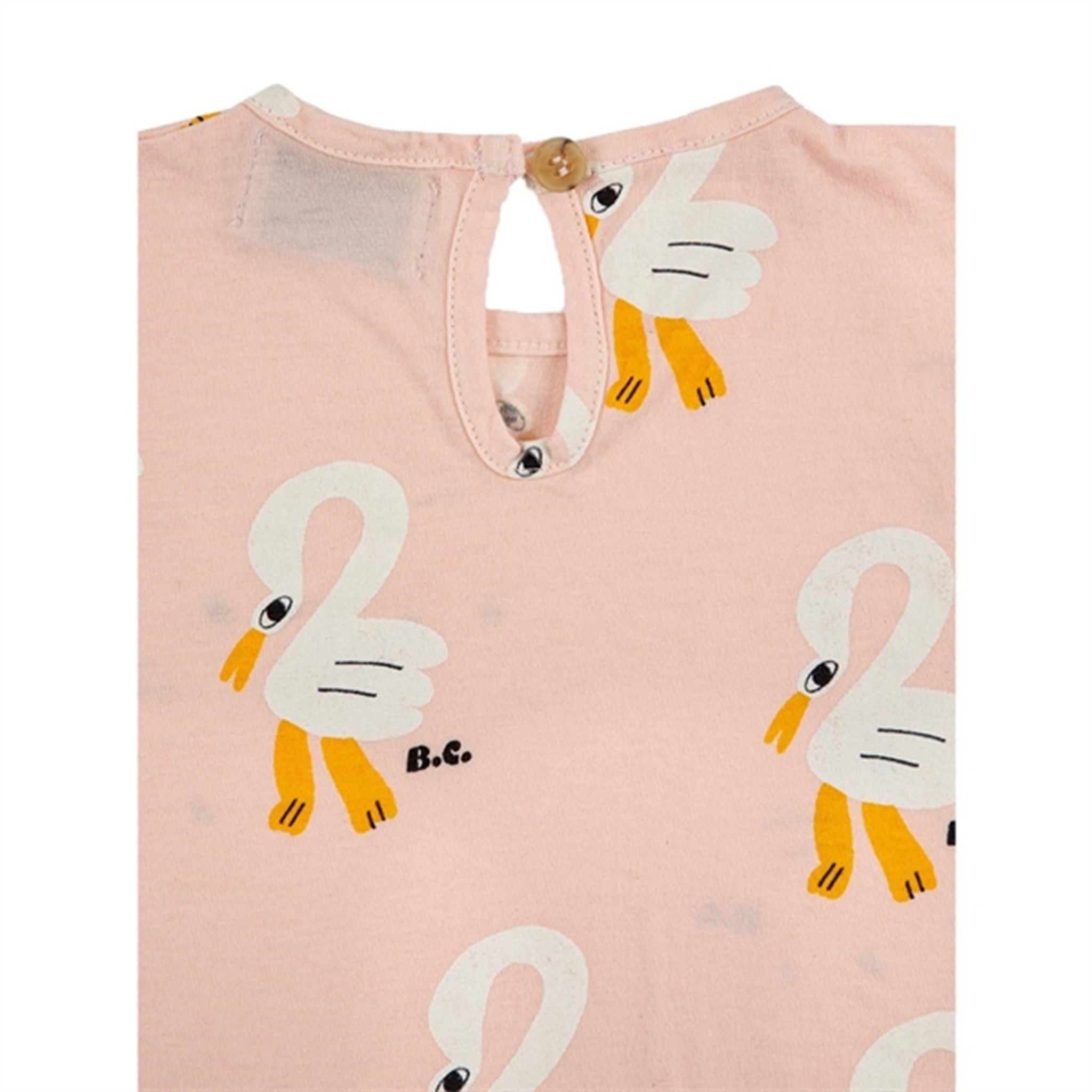 Bobo Choses Light Pink Pelican All Over Ruffle T-Shirt 7