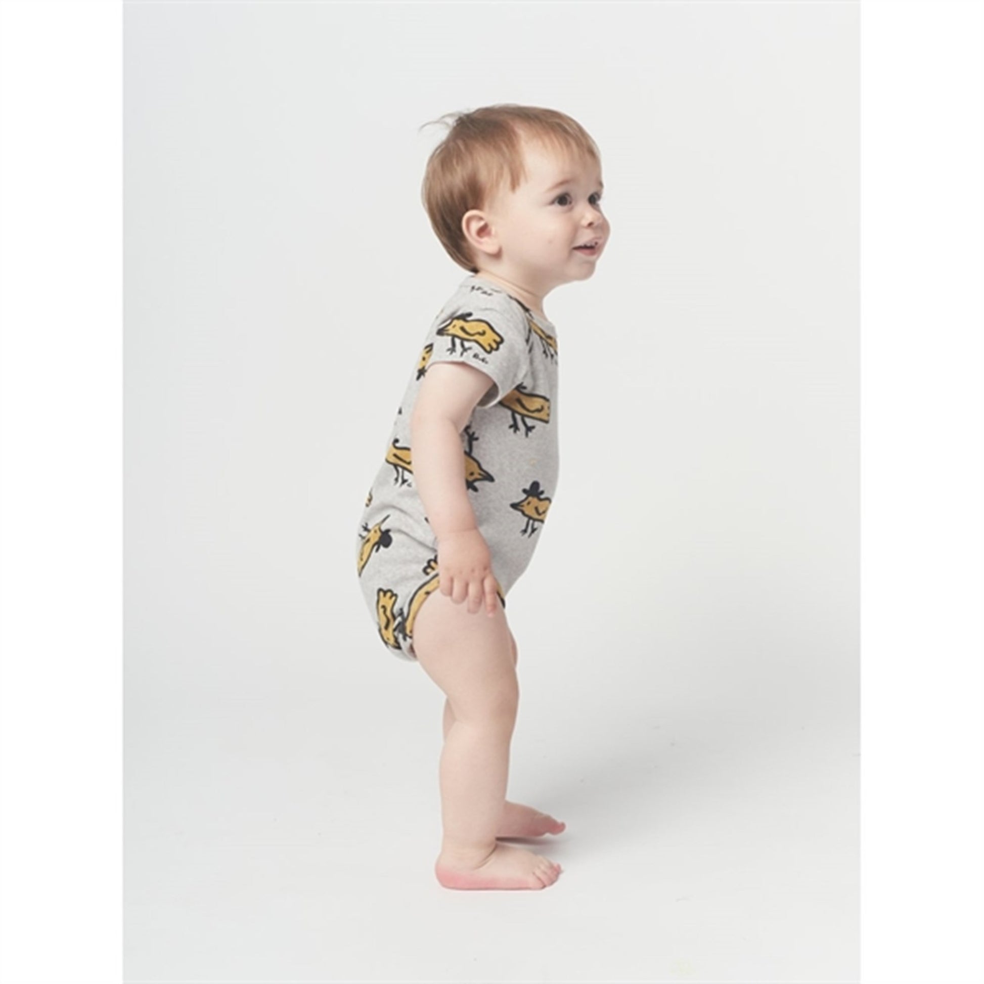 Bobo Choses Light Grey Mr Birdie All Over Body