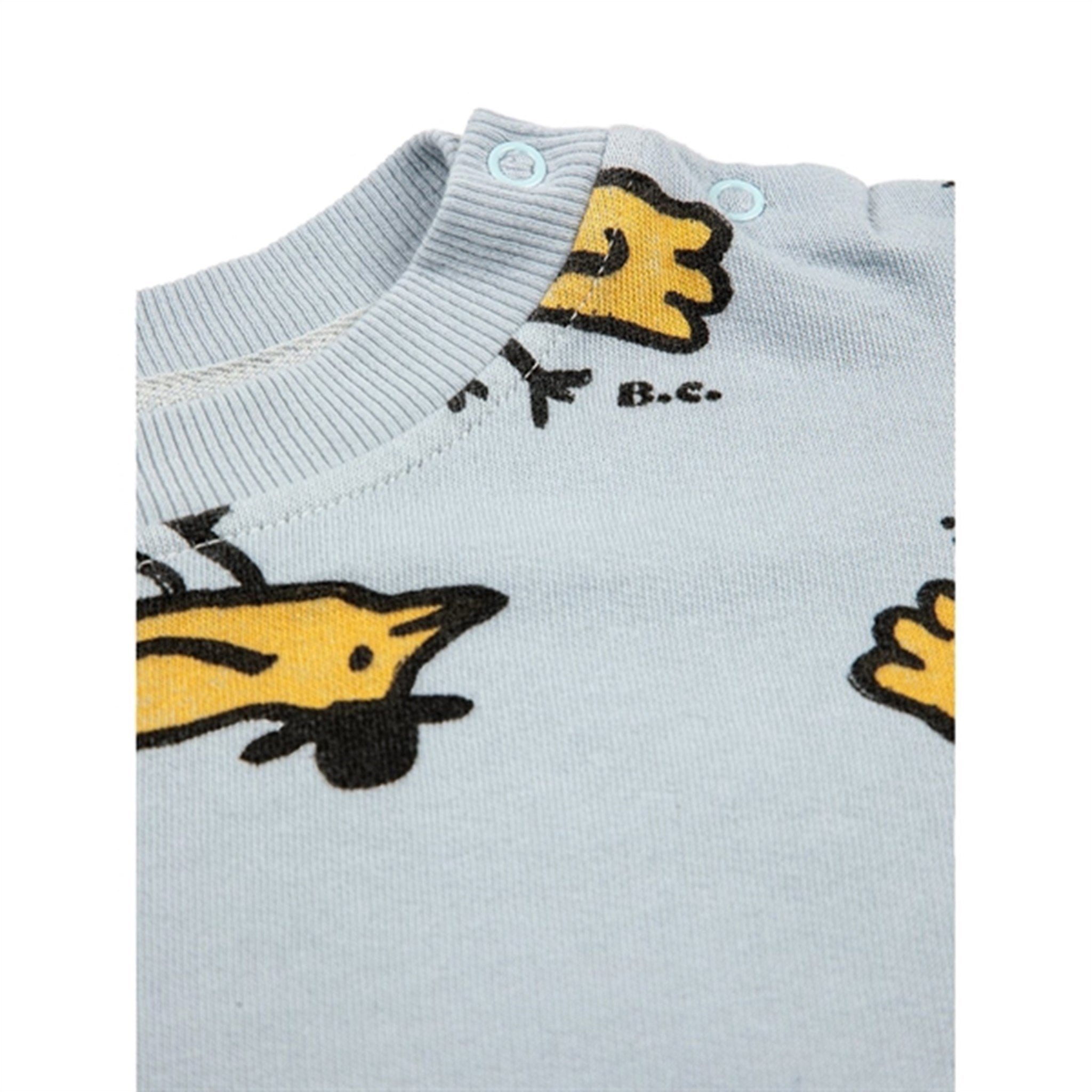Bobo Choses Light Blue Mr Birdie All Over Sweatshirt 5
