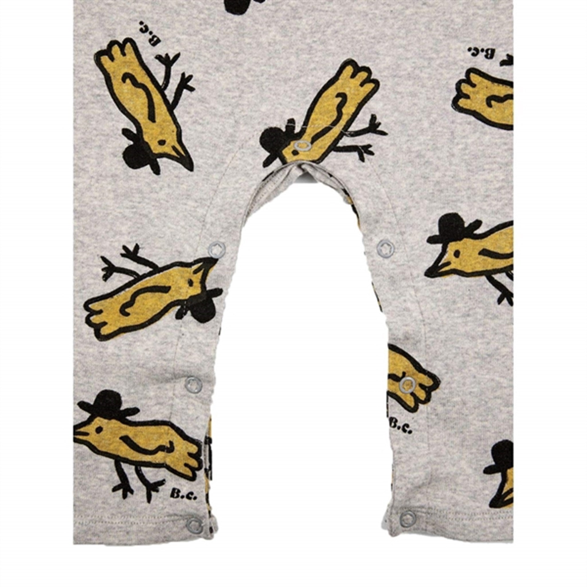 Bobo Choses Light Grey Mr Birdie All Over Overall 5