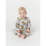 Bobo Choses Light Grey Mr Birdie All Over Overall
