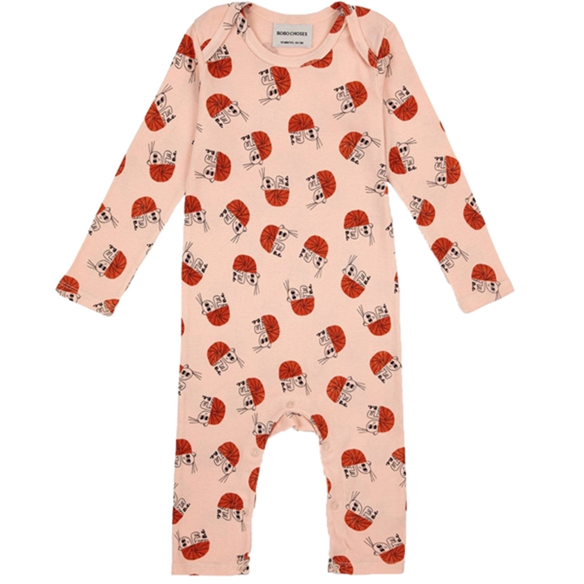Bobo Choses Light Pink Hermit Crab All Over Overall