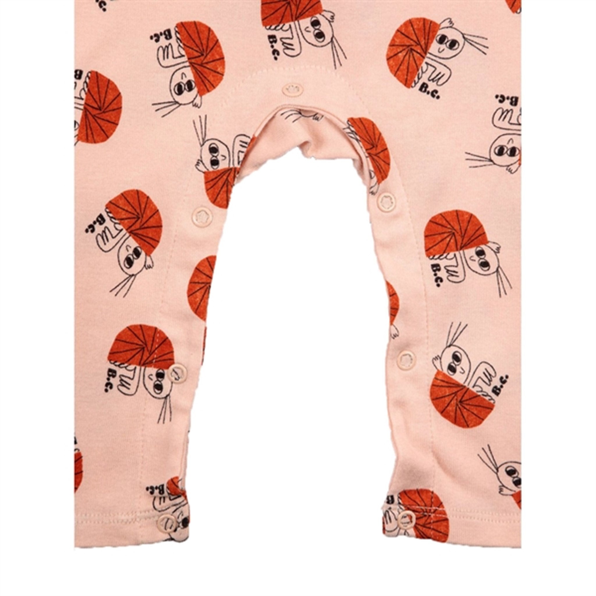 Bobo Choses Light Pink Hermit Crab All Over Overall 4