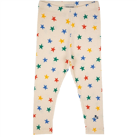 Bobo Choses White Multicolor Stars All Over Leggings