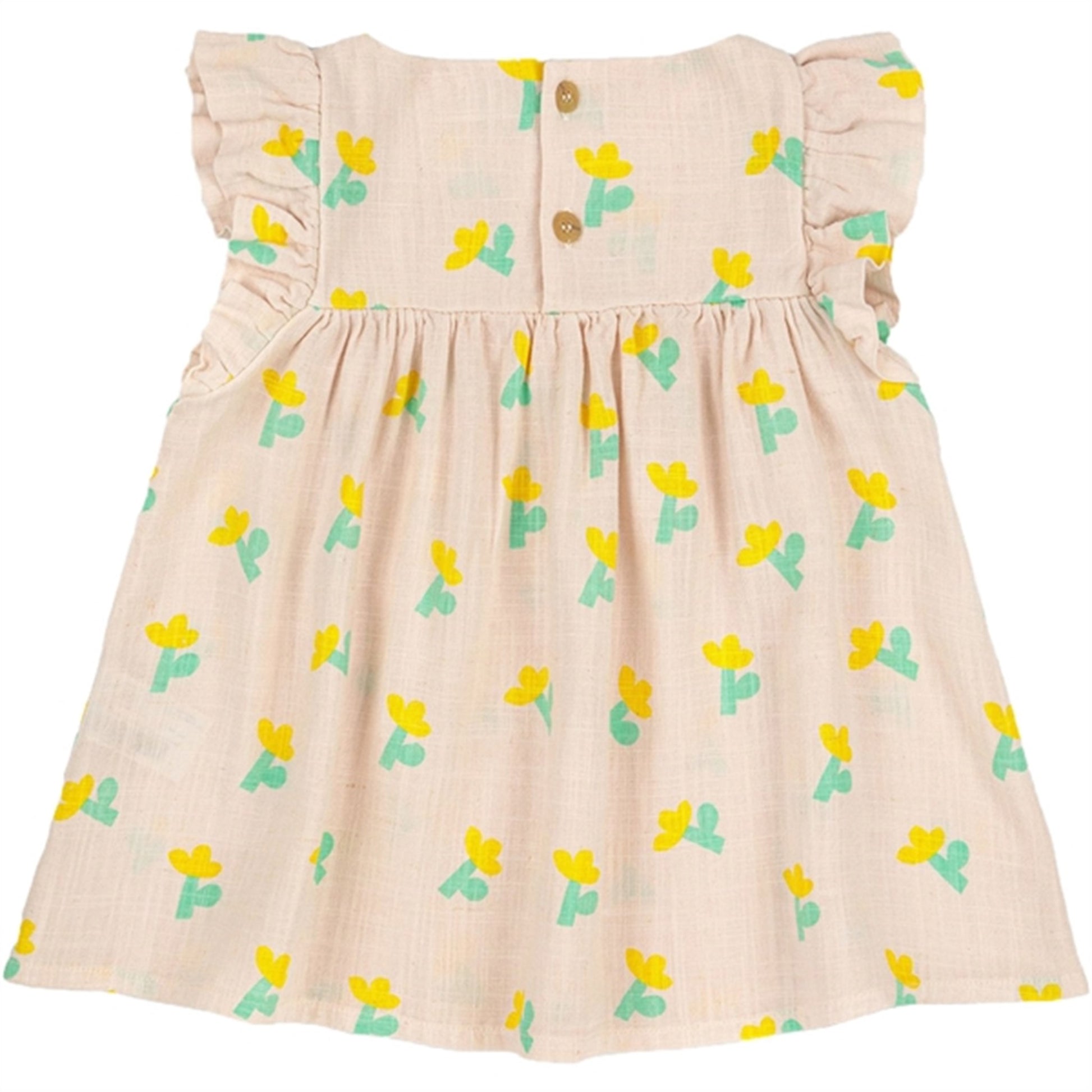 Bobo Choses White Sea Flower All Over Ruffle Dress