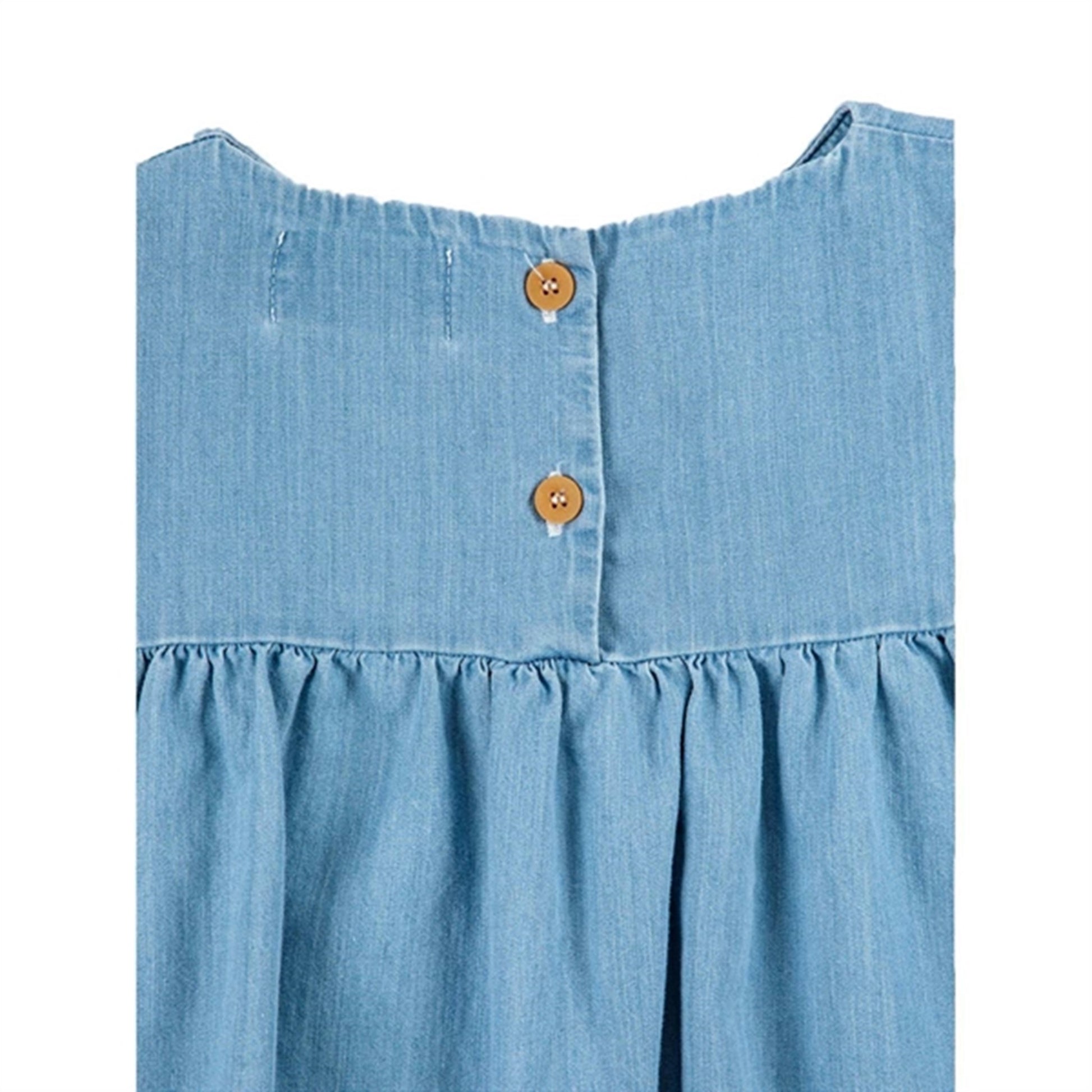 Bobo Choses Light Blue Pelican Ruffle Dress