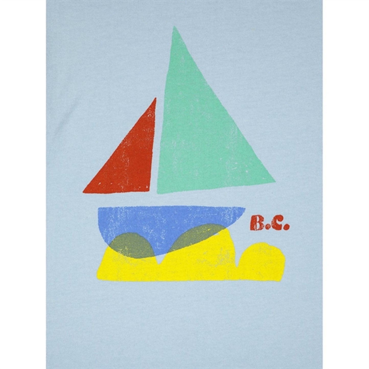 Bobo Choses Light Blue Multicolor Sail Boat T-Shirt