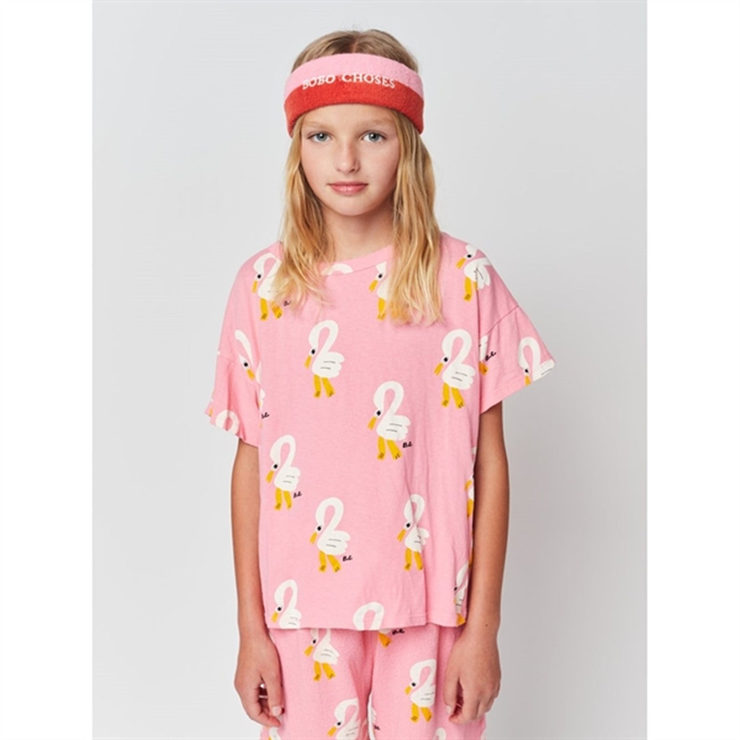Bobo Choses Pink Pelican All Over T-Shirt