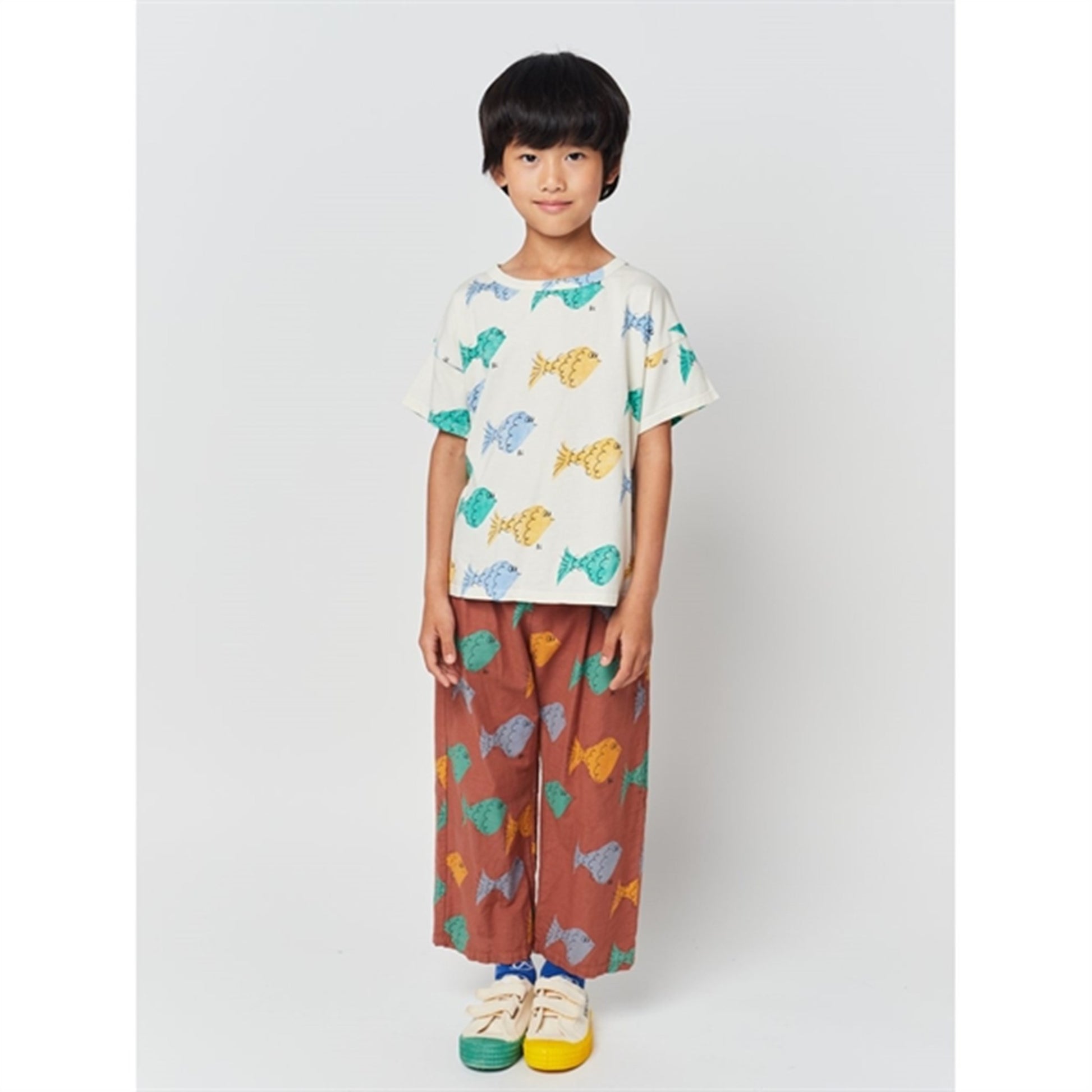 Bobo Choses White Multicolor Fish All Over T-Shirt