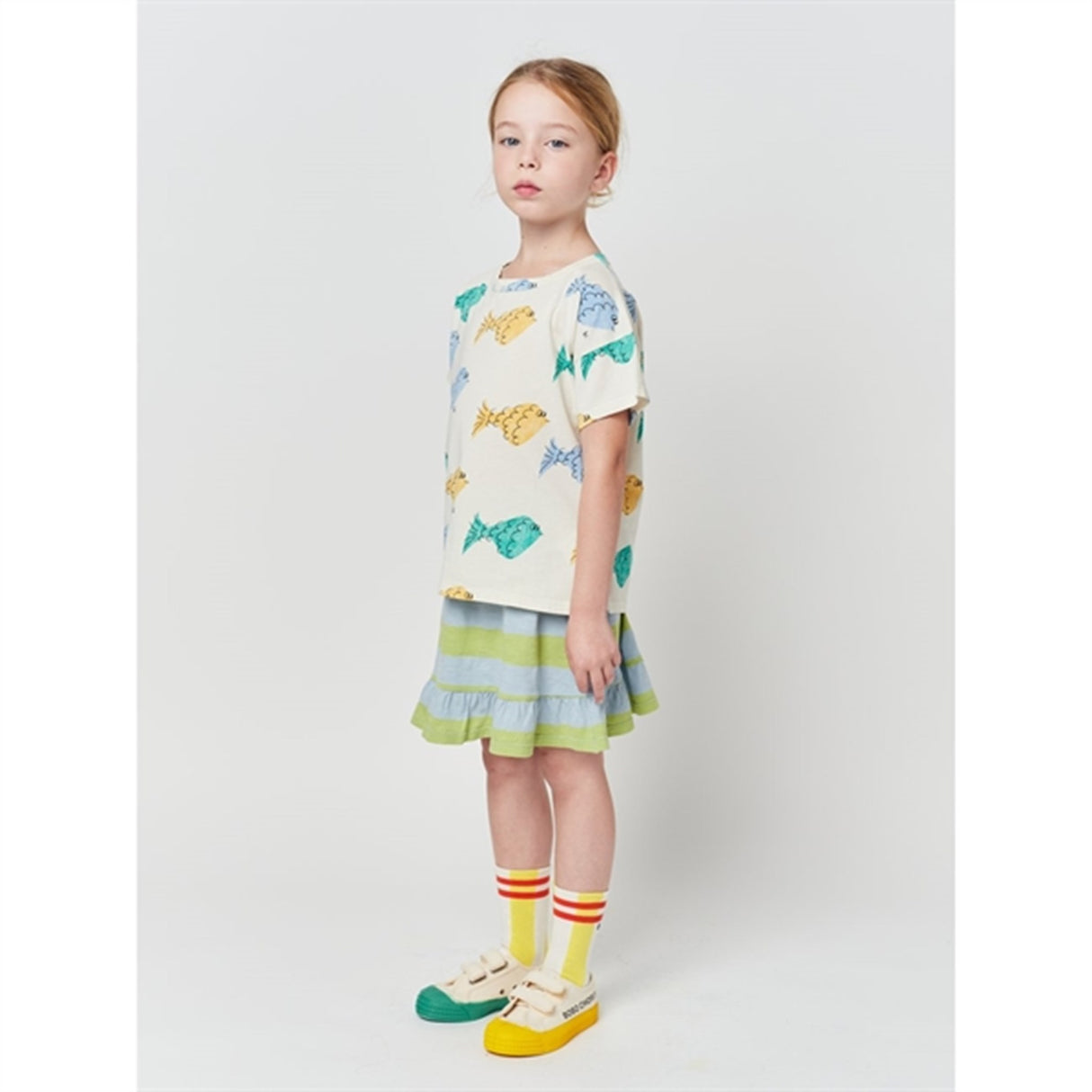 Bobo Choses White Multicolor Fish All Over T-Shirt
