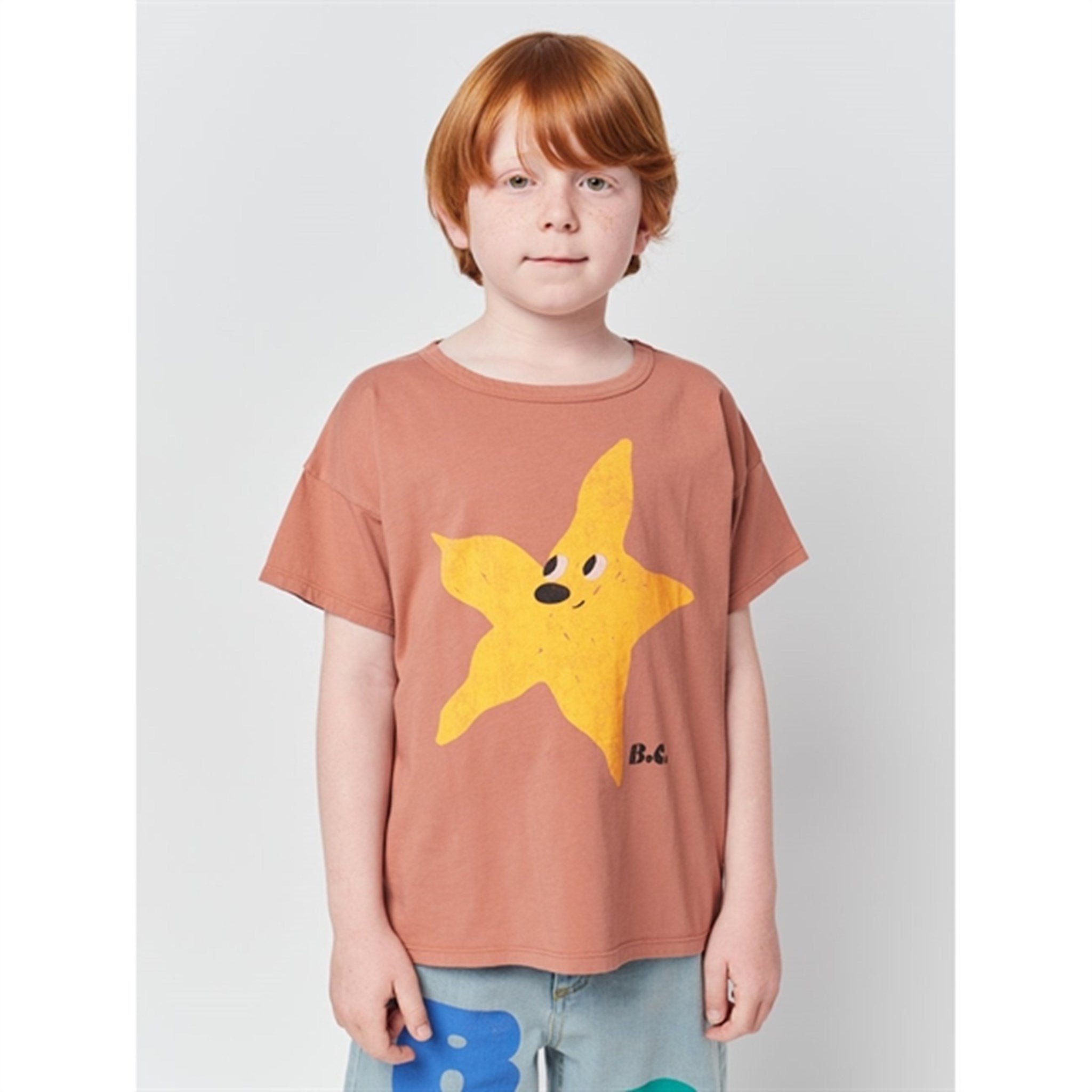 Bobo Choses Brown Starfish T-Shirt 7