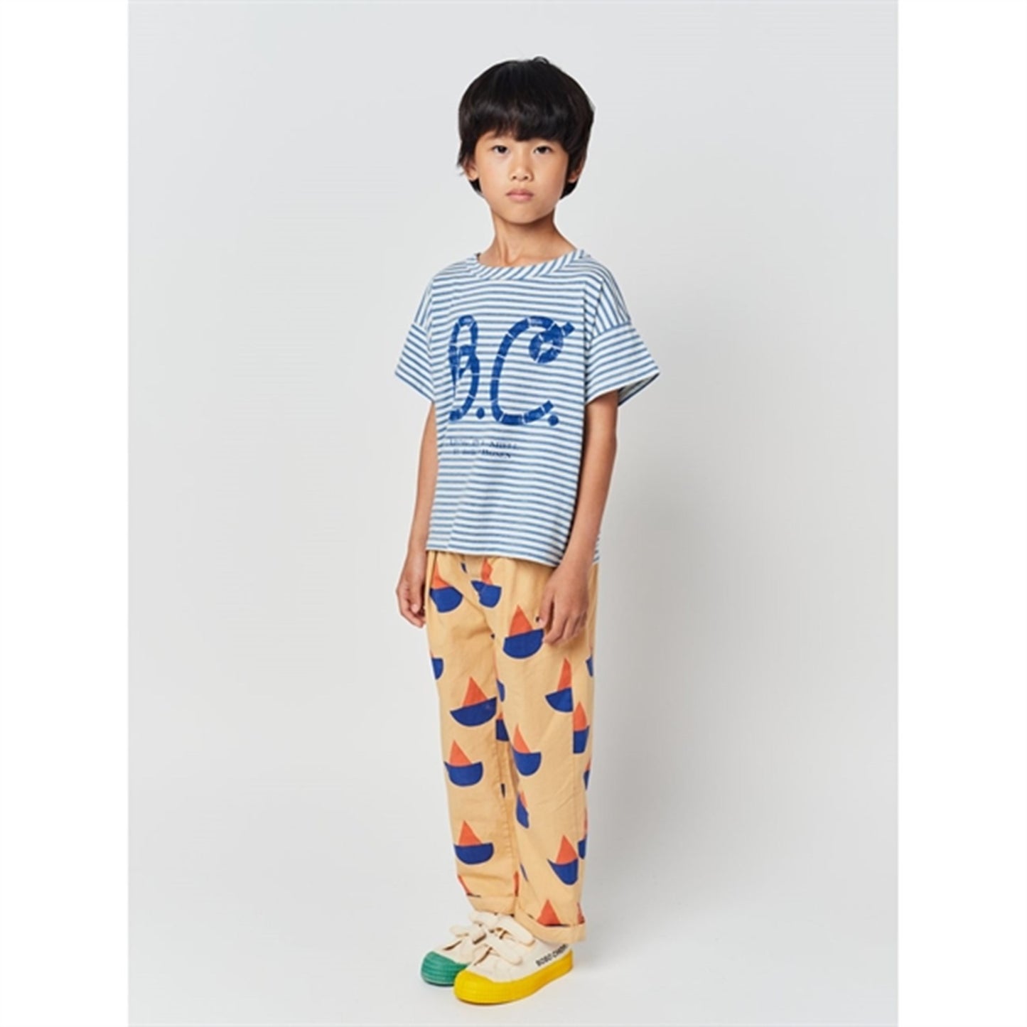 Bobo Choses Light Blue Stripes T-Shirt