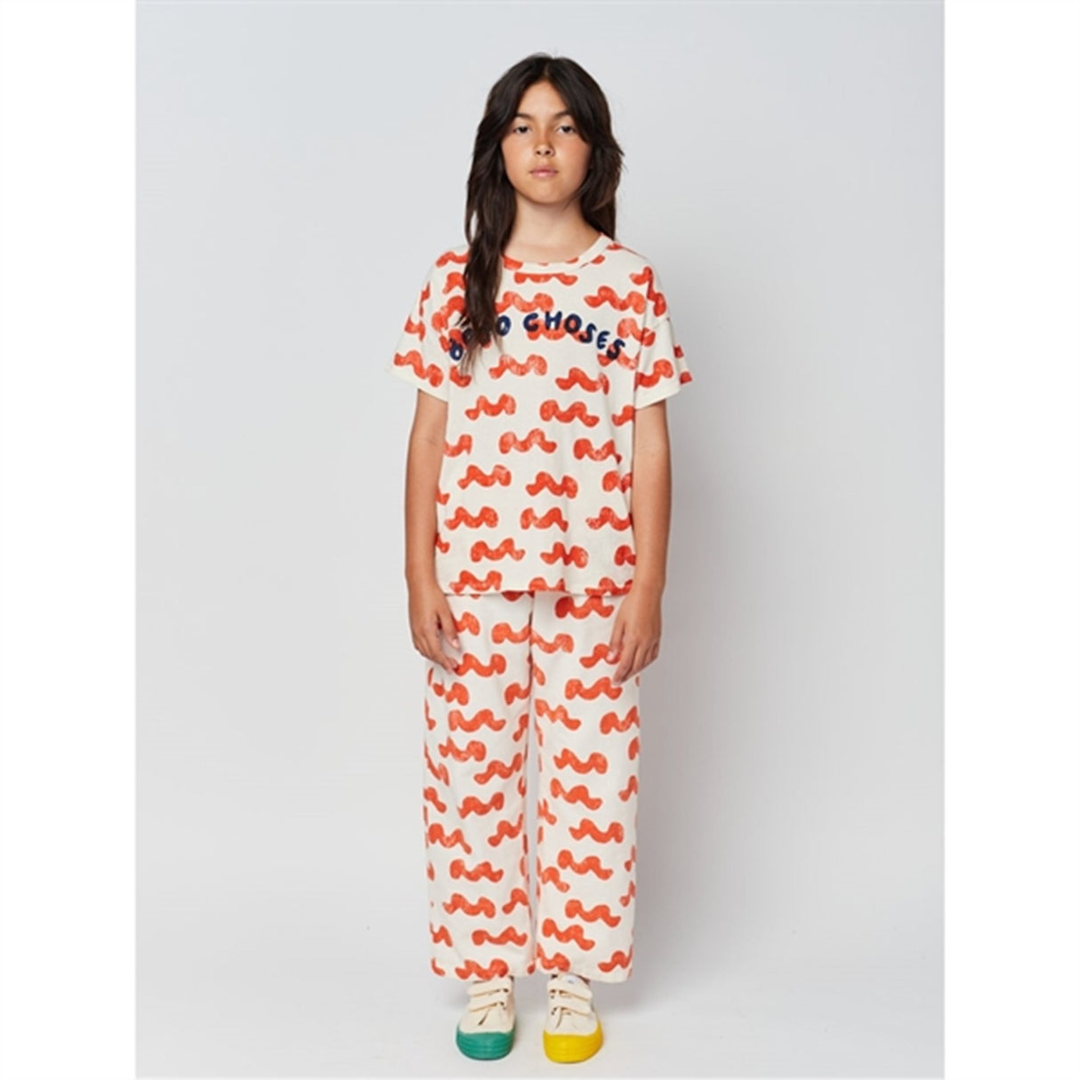 Bobo Choses White Waves All Over T-Shirt