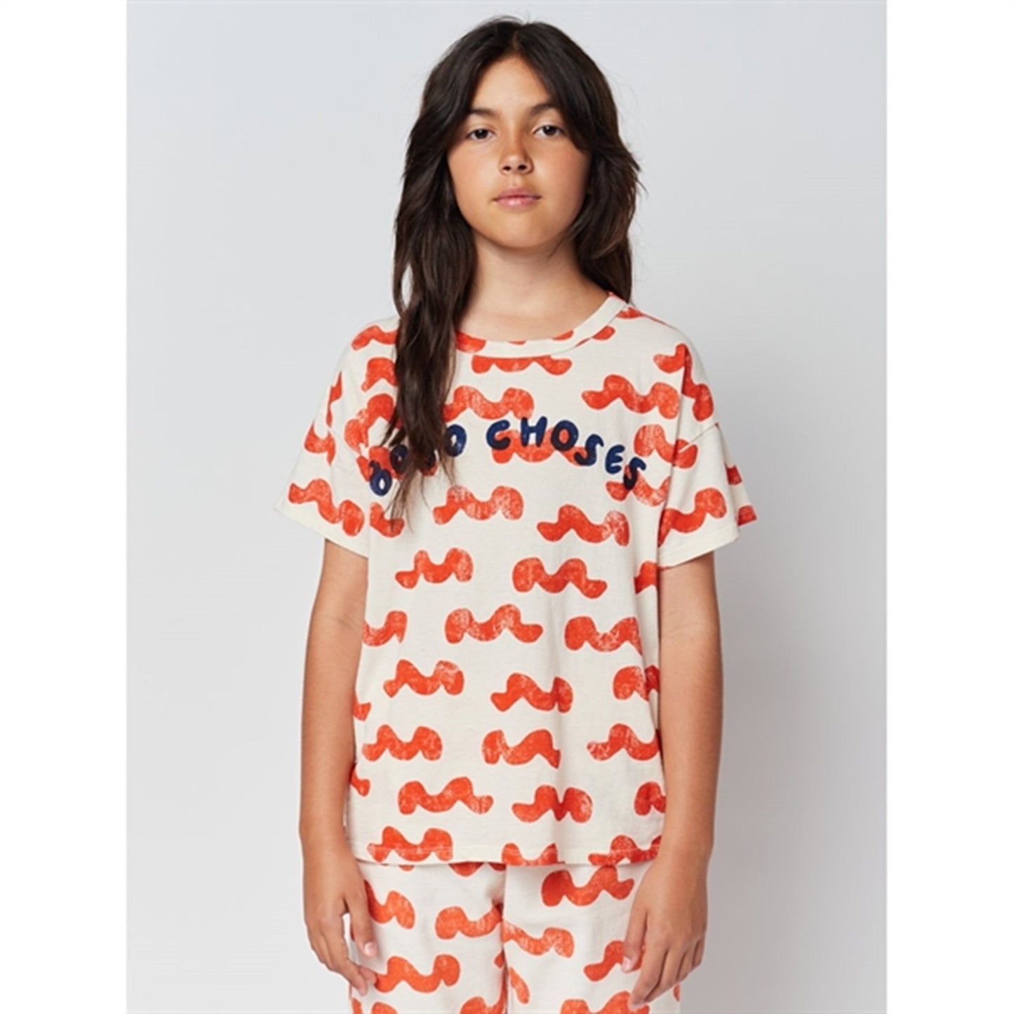 Bobo Choses White Waves All Over T-Shirt