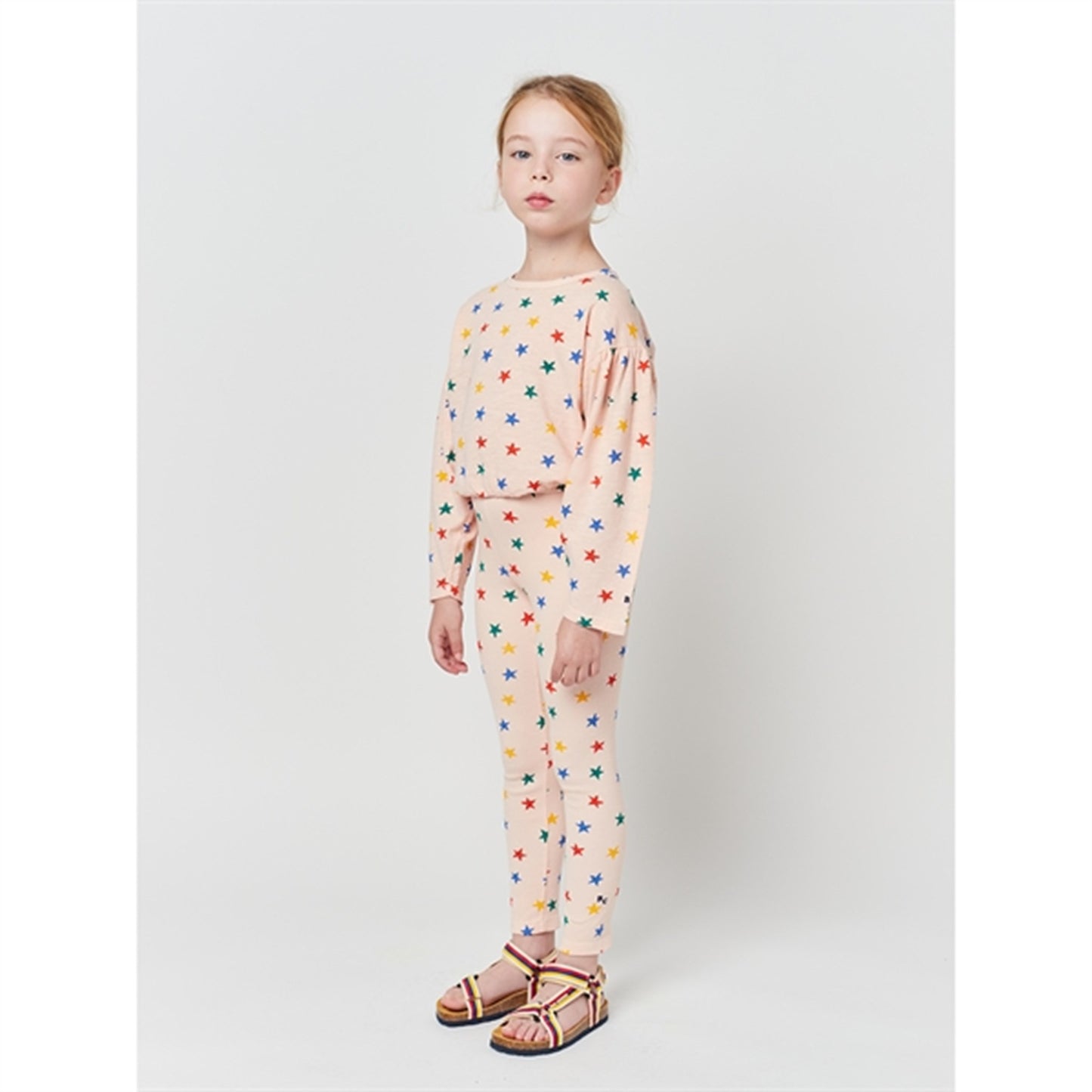 Bobo Choses Light Brown Multicolor Stars All Over Leggings