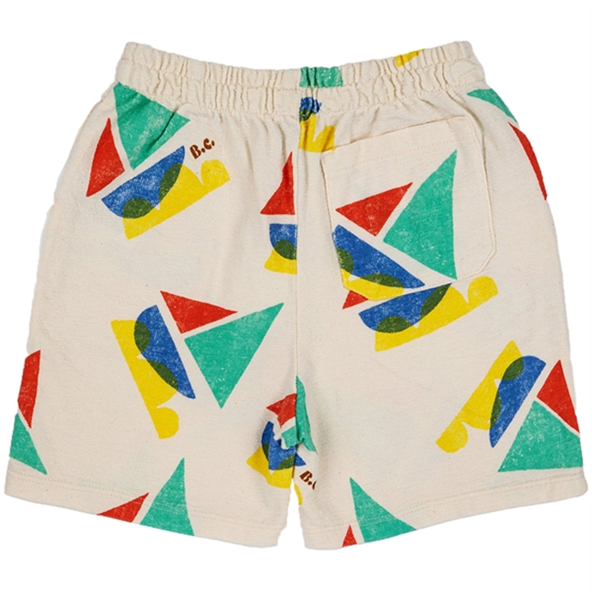 Bobo Choses White Multicolor Sail Boat All Over Bermuda Shorts