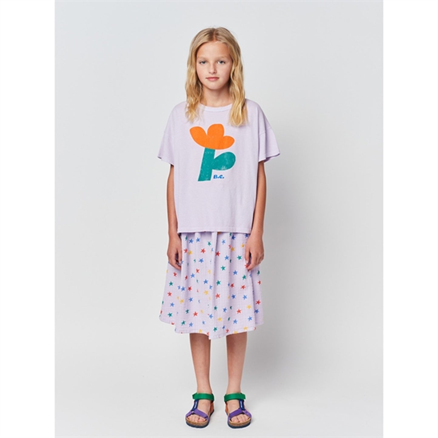 Bobo Choses Lavender Multicolor Stars All Over Skirt