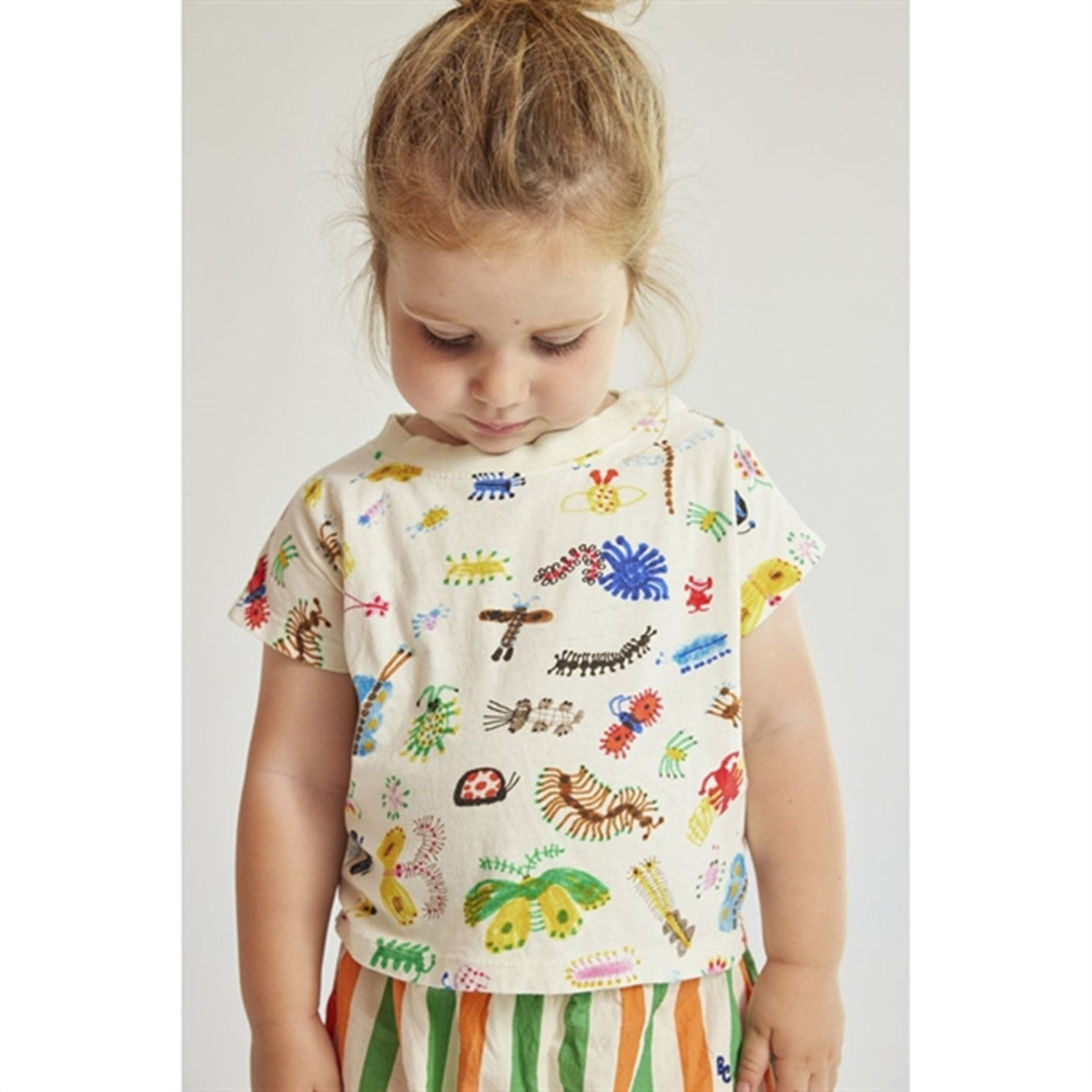 Bobo Choses Baby Funny Insects All Over T-Shirt Offwhite